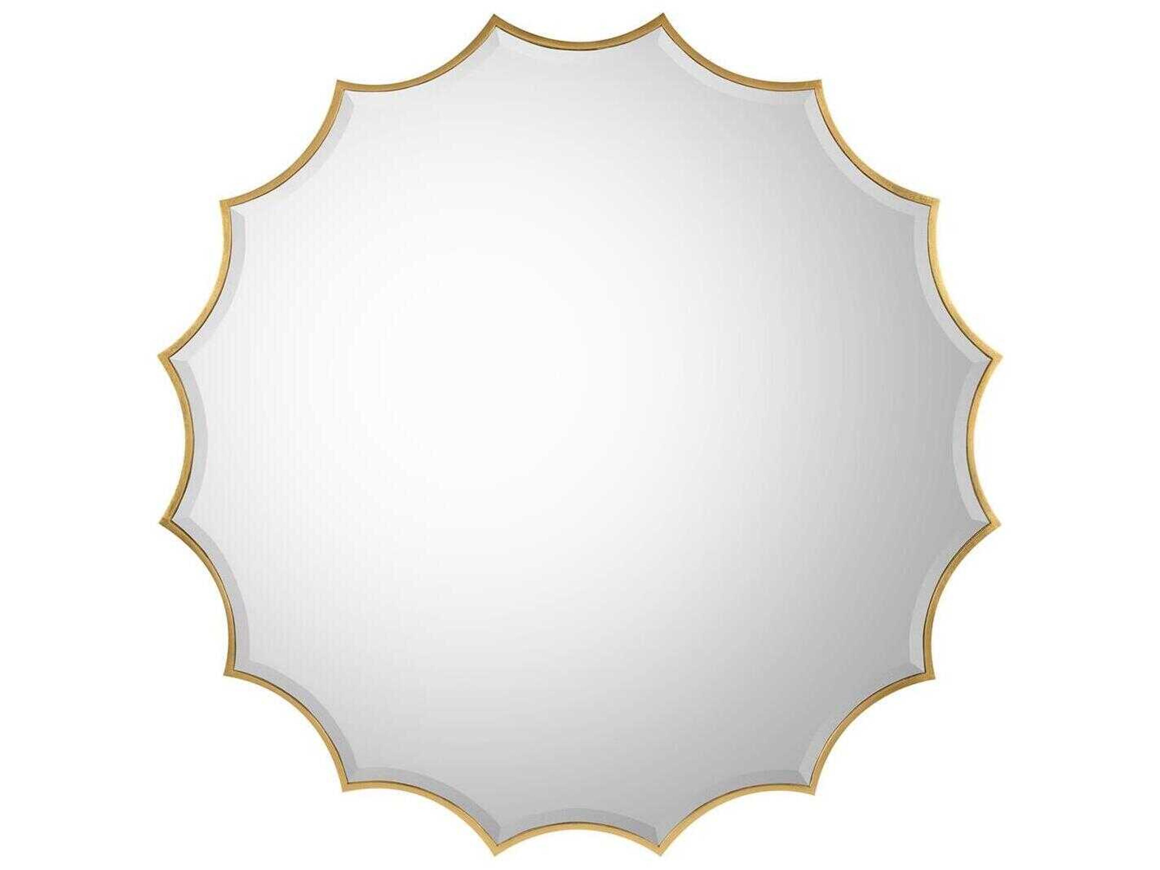 John Richard Astra Exotic Gold Round Wall Mirror