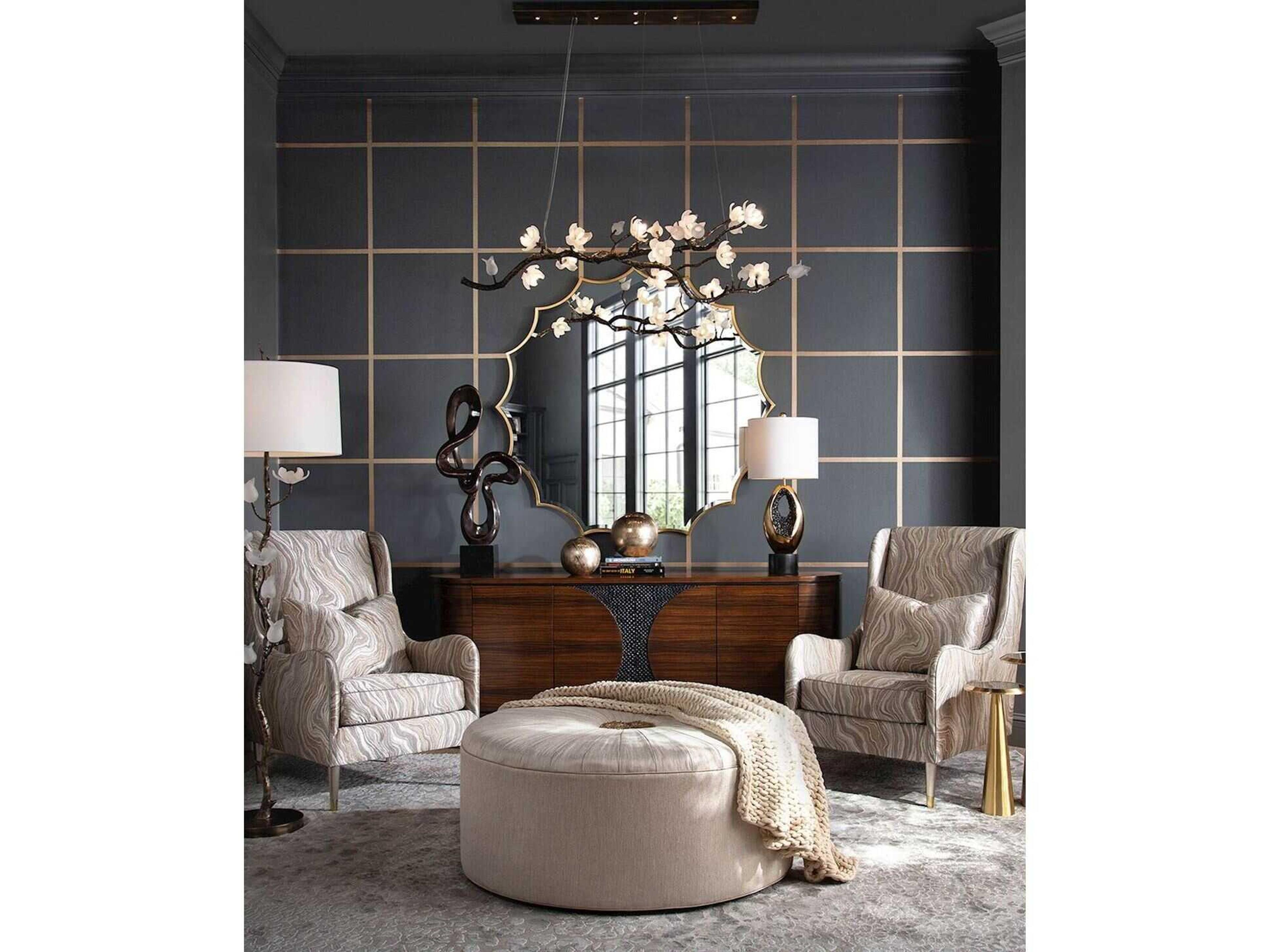 John Richard Astra Exotic Gold Round Wall Mirror