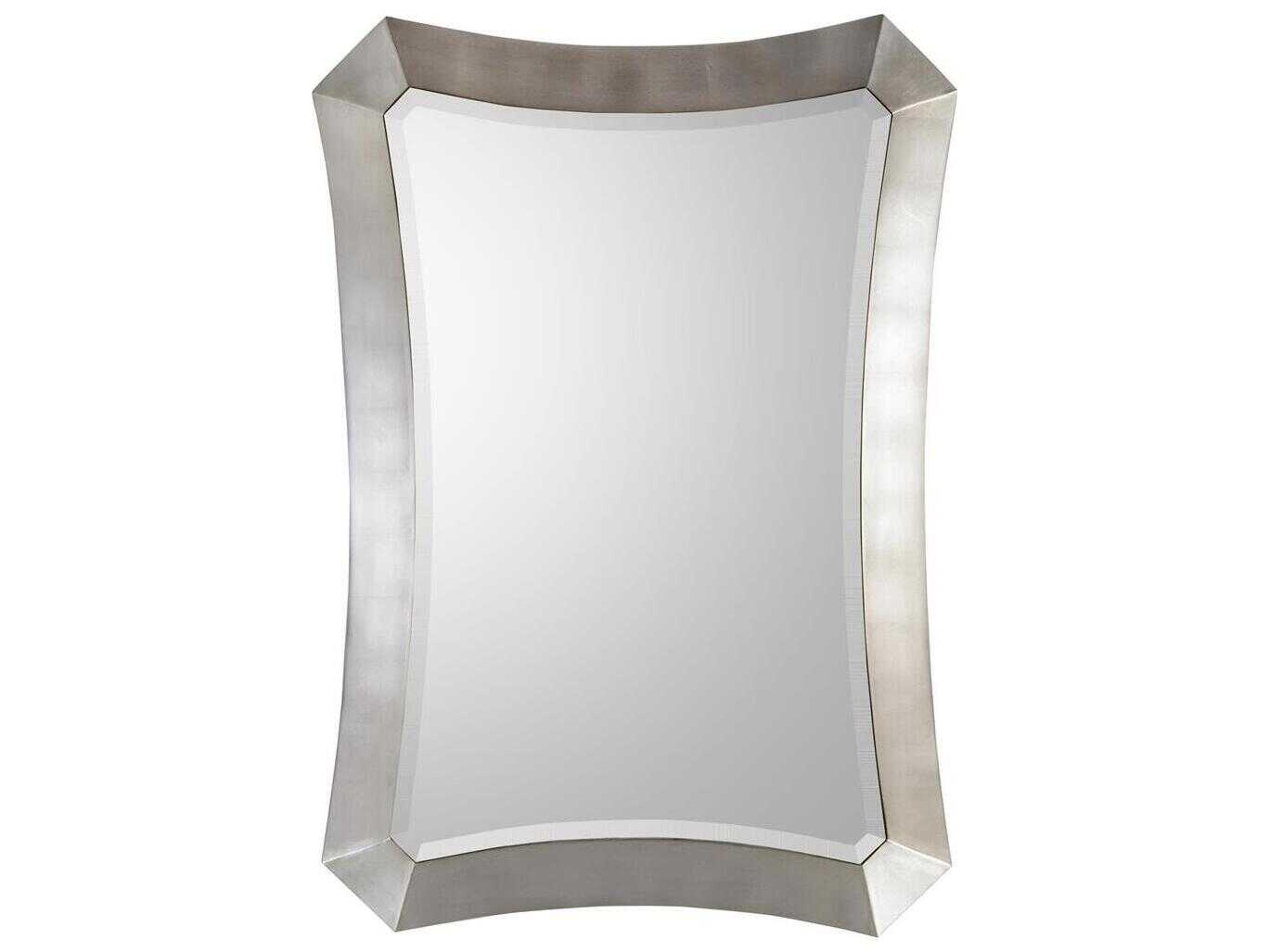 John Richard Cosima Bright Silver Leaf Rectangular Wall Mirror