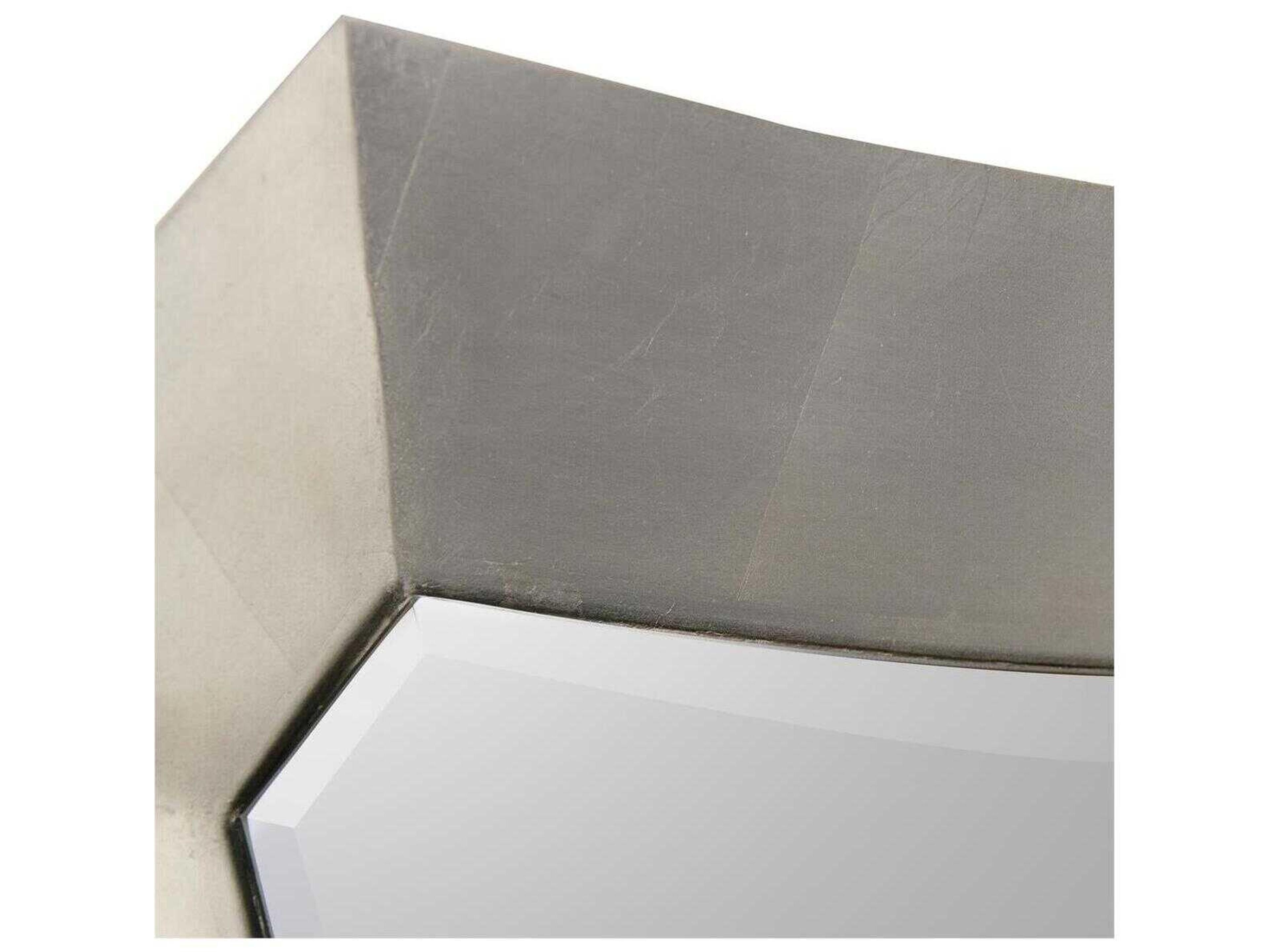 John Richard Cosima Bright Silver Leaf Rectangular Wall Mirror