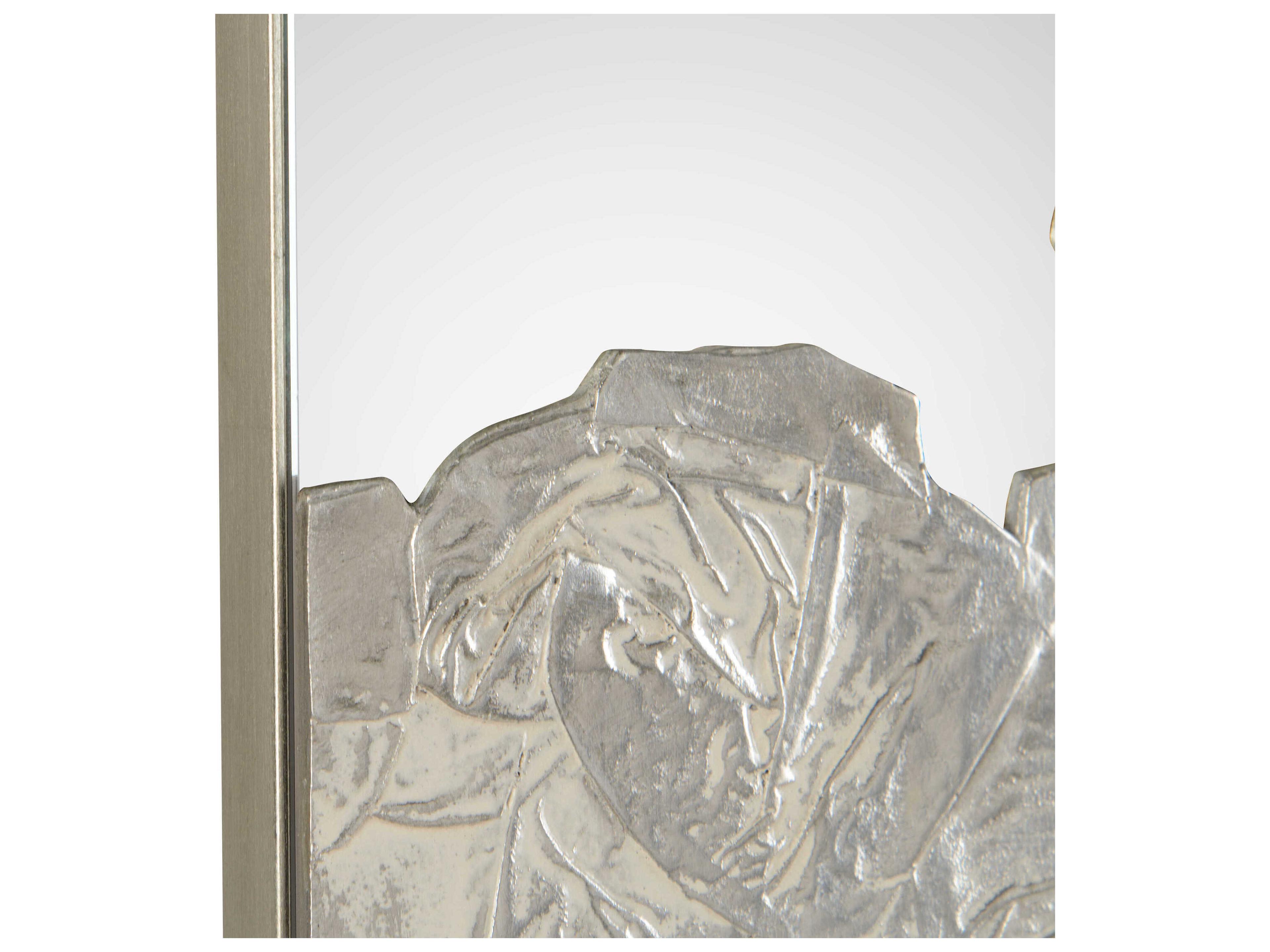 John Richard Nuvole Silver Rectangular Wall Mirror