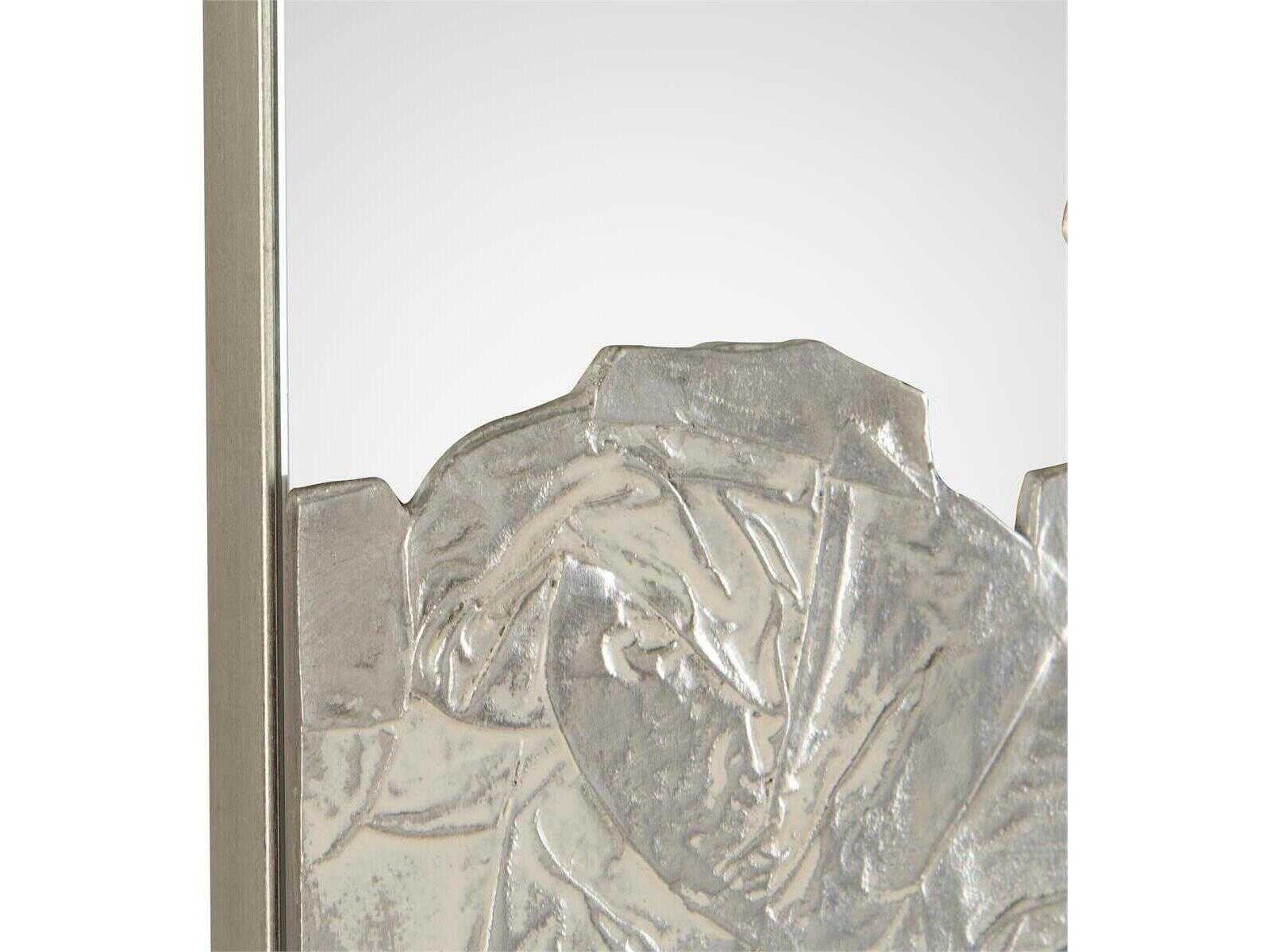 John Richard Nuvole Silver Rectangular Wall Mirror