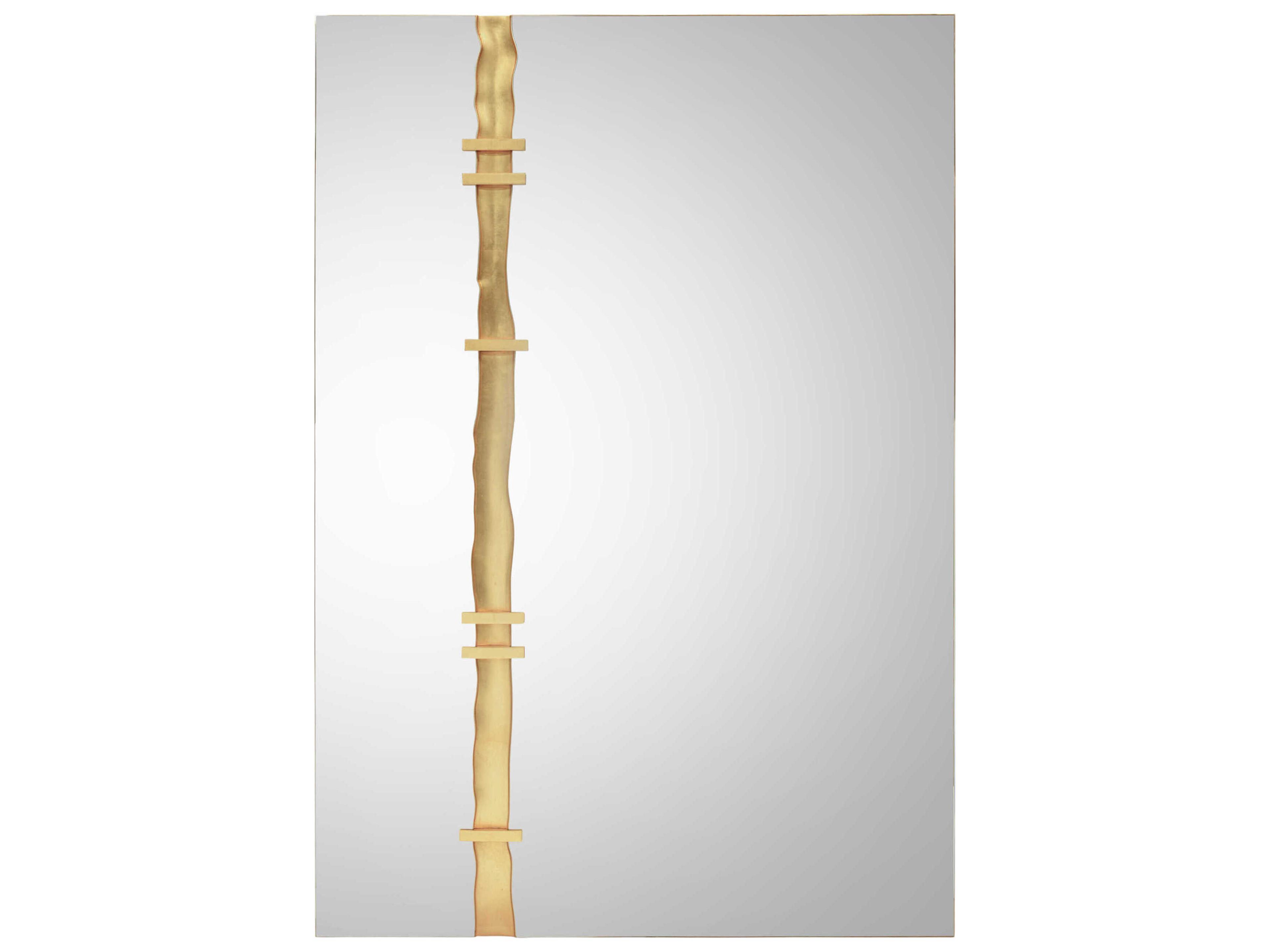 John Richard Riveting Gold Rectangular Wall Mirror