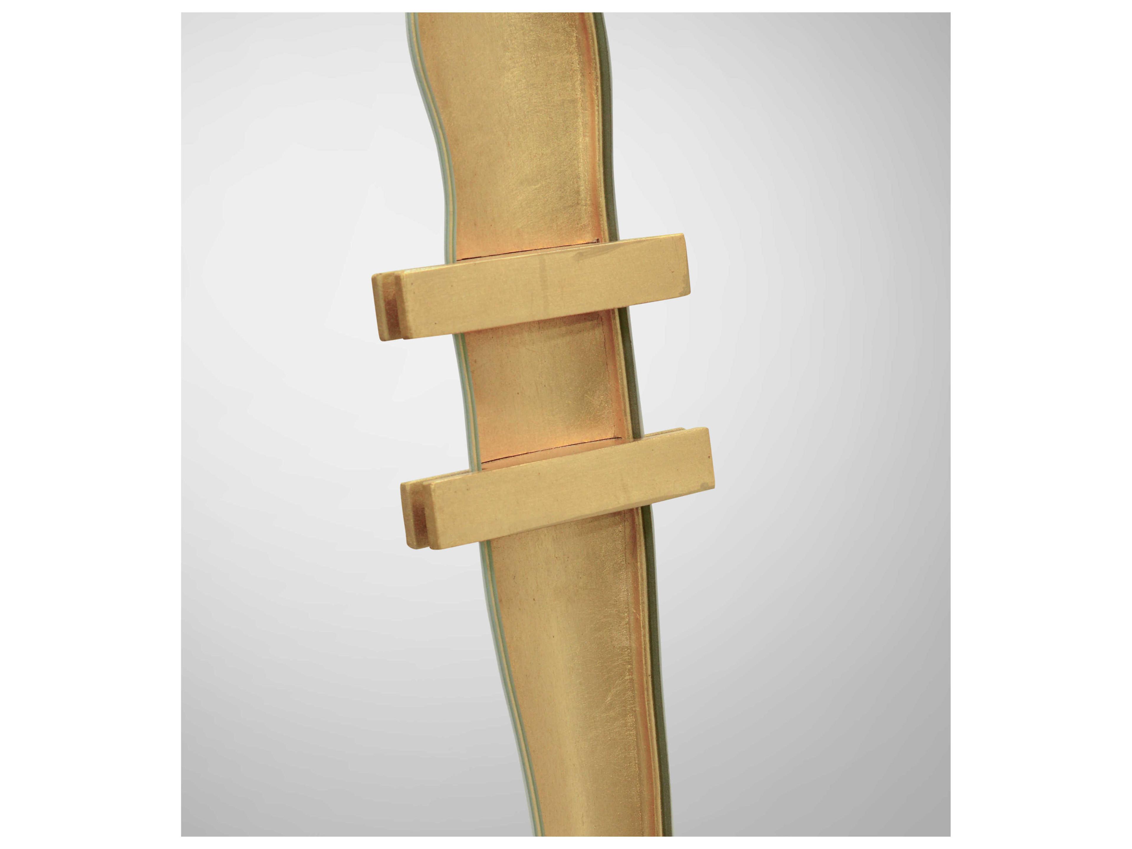 John Richard Riveting Gold Rectangular Wall Mirror