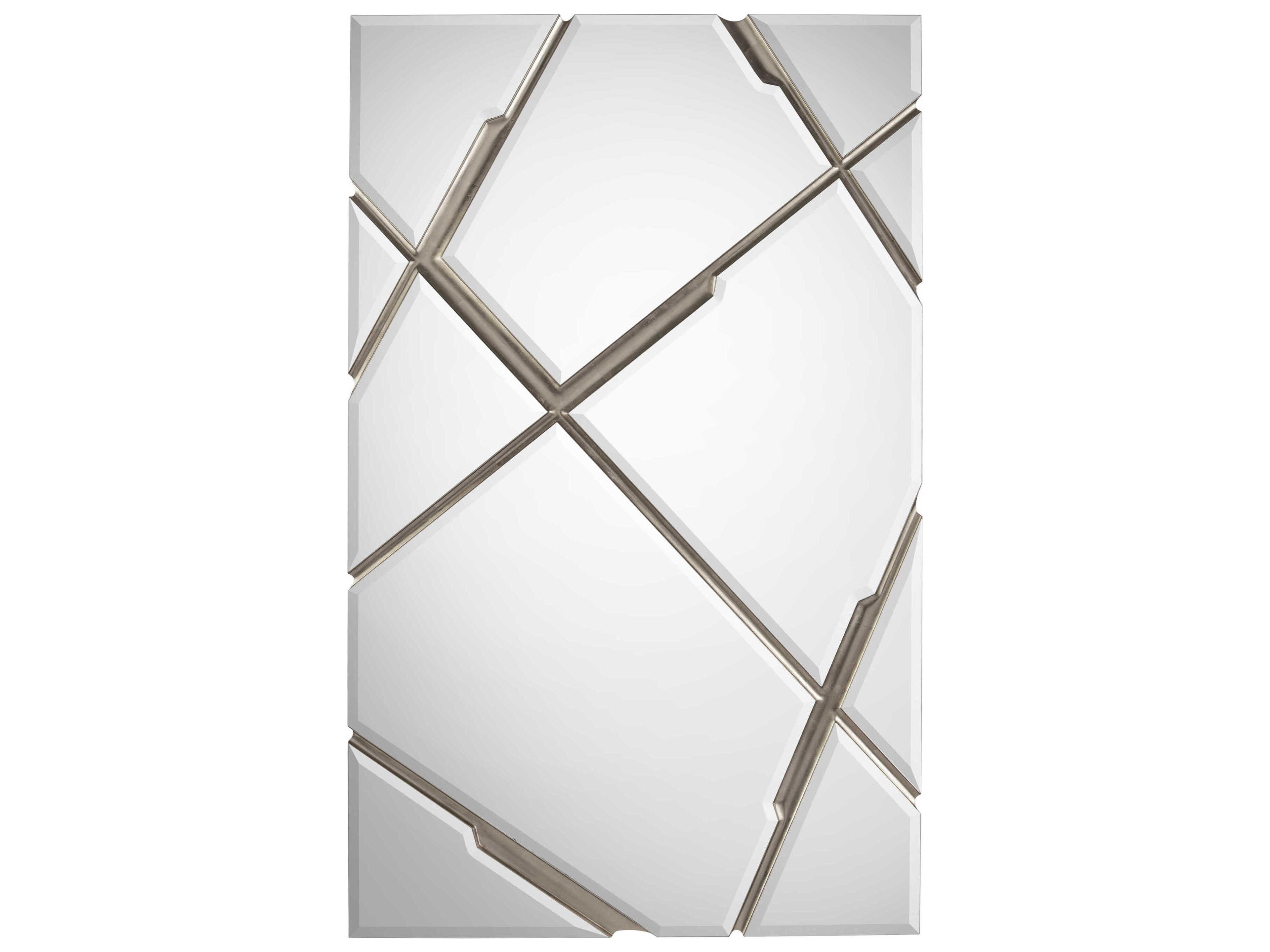 Ronin Pewter Silver Rectangular Wall Mirror