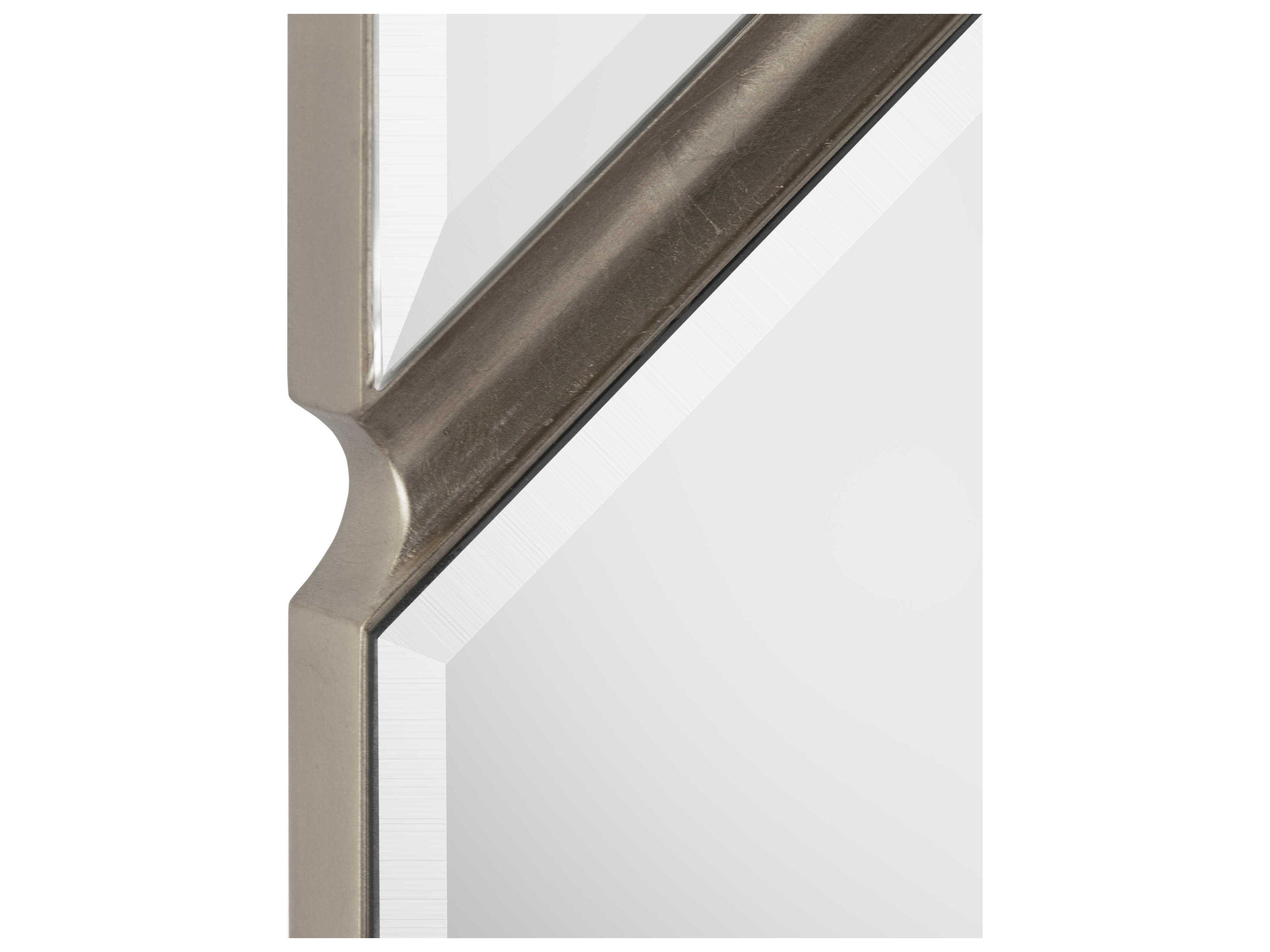 John Richard Ronin Pewter Silver Rectangular Wall Mirror