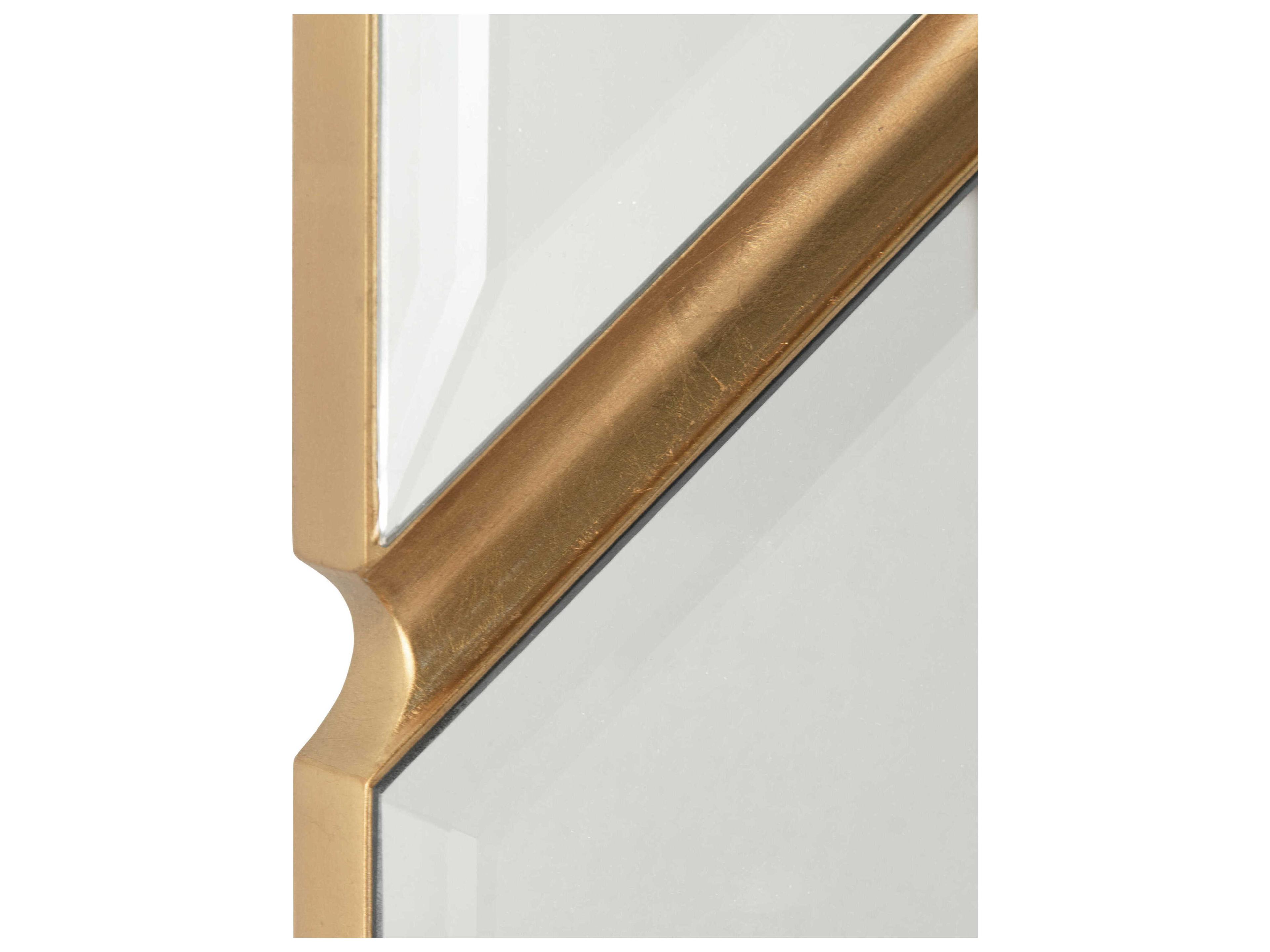 John Richard Ronin Gold Rectangular Wall Mirror