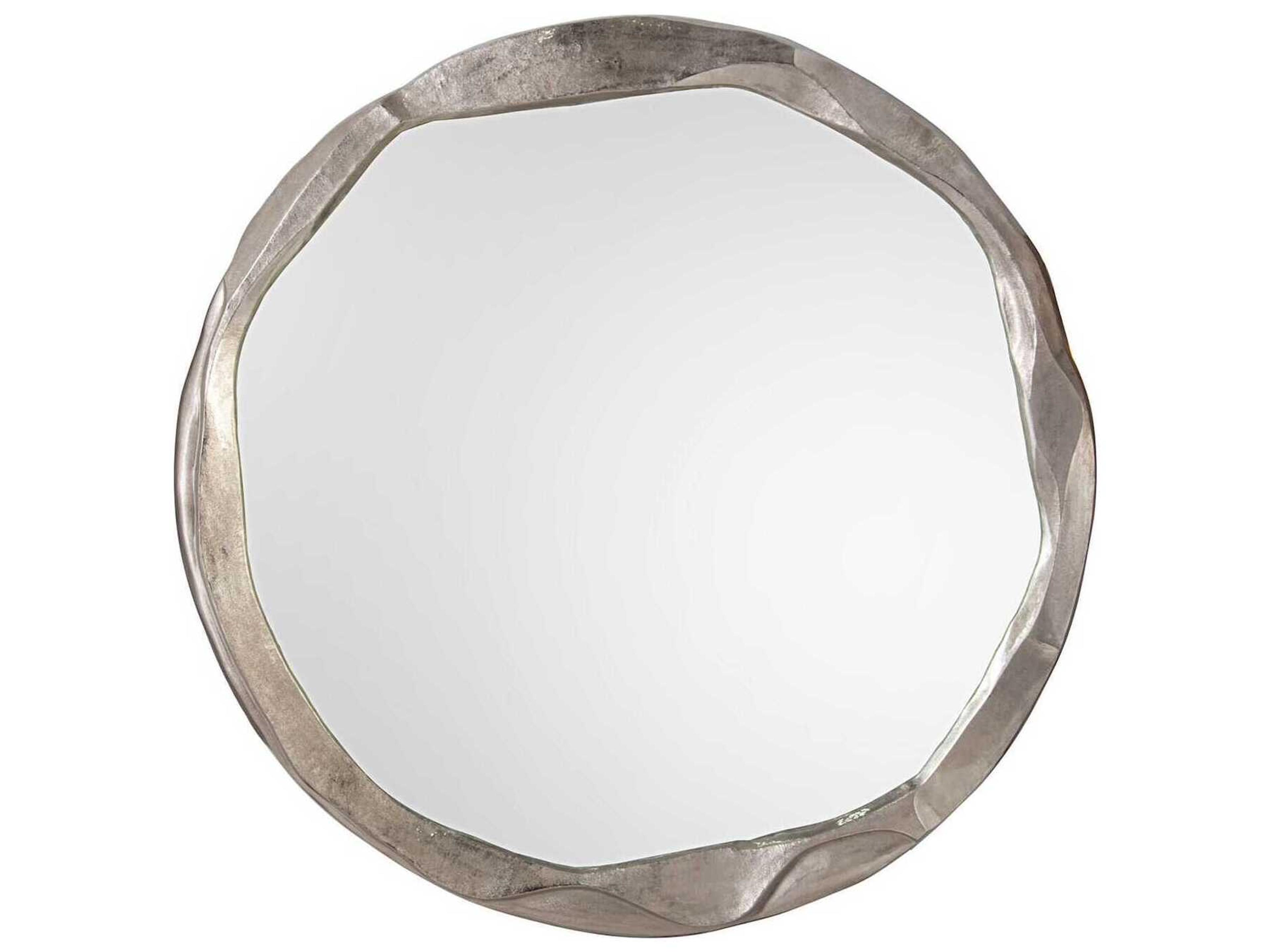 Round Nickel Round Wall Mirror