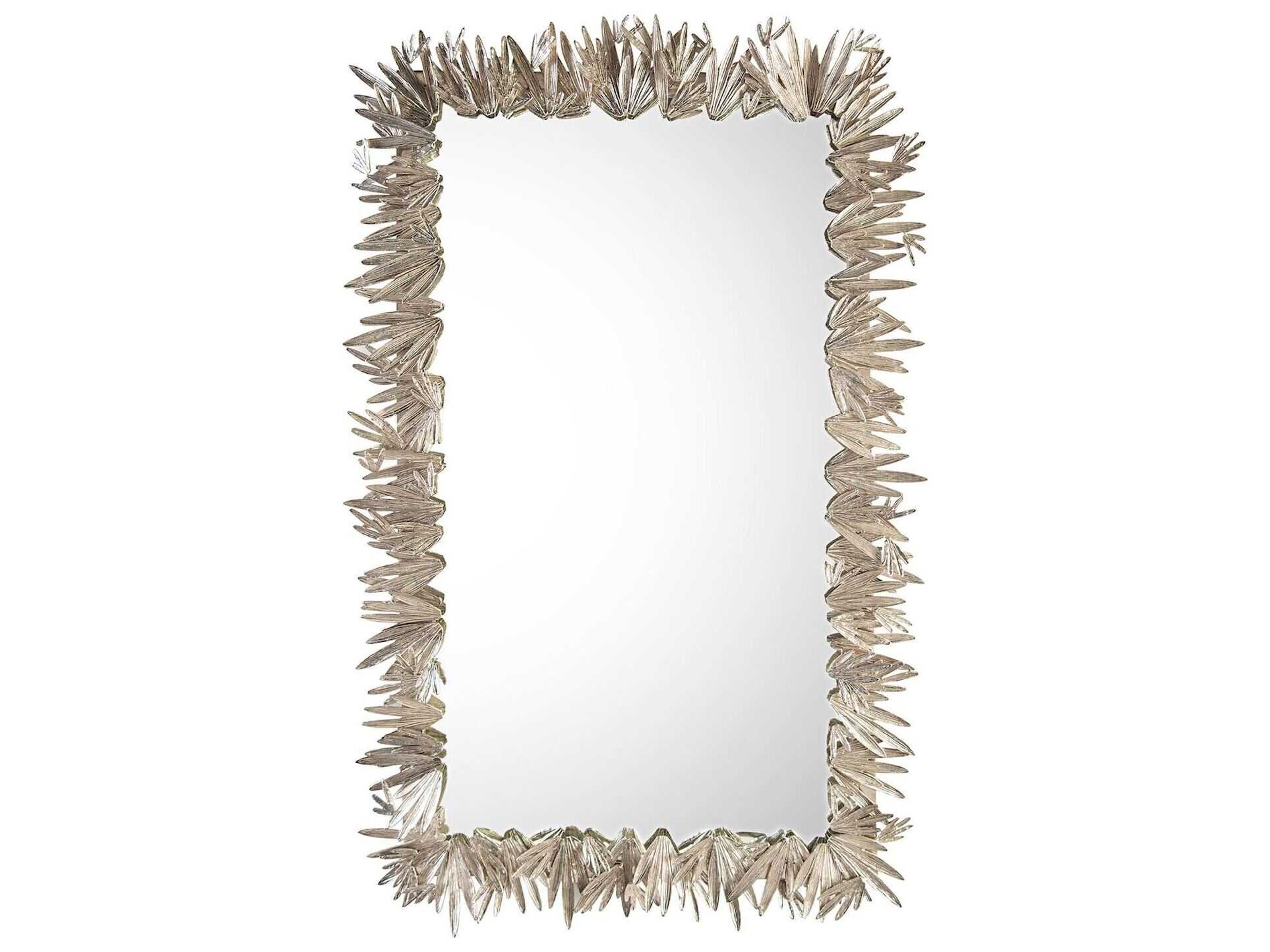 Herba Nickel Rectangular Wall Mirror