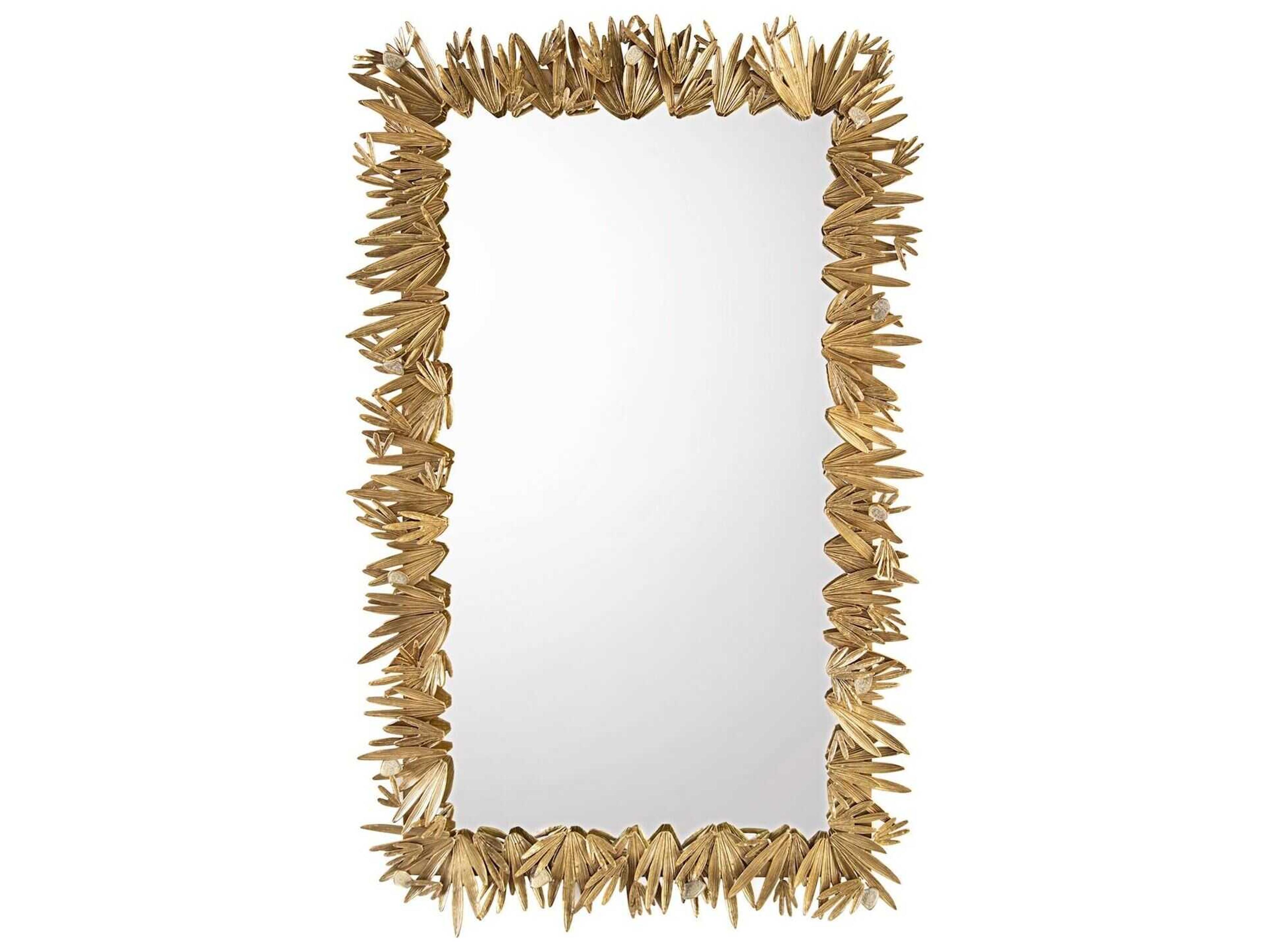 John Richard Herba Brass Rectangular Wall Mirror