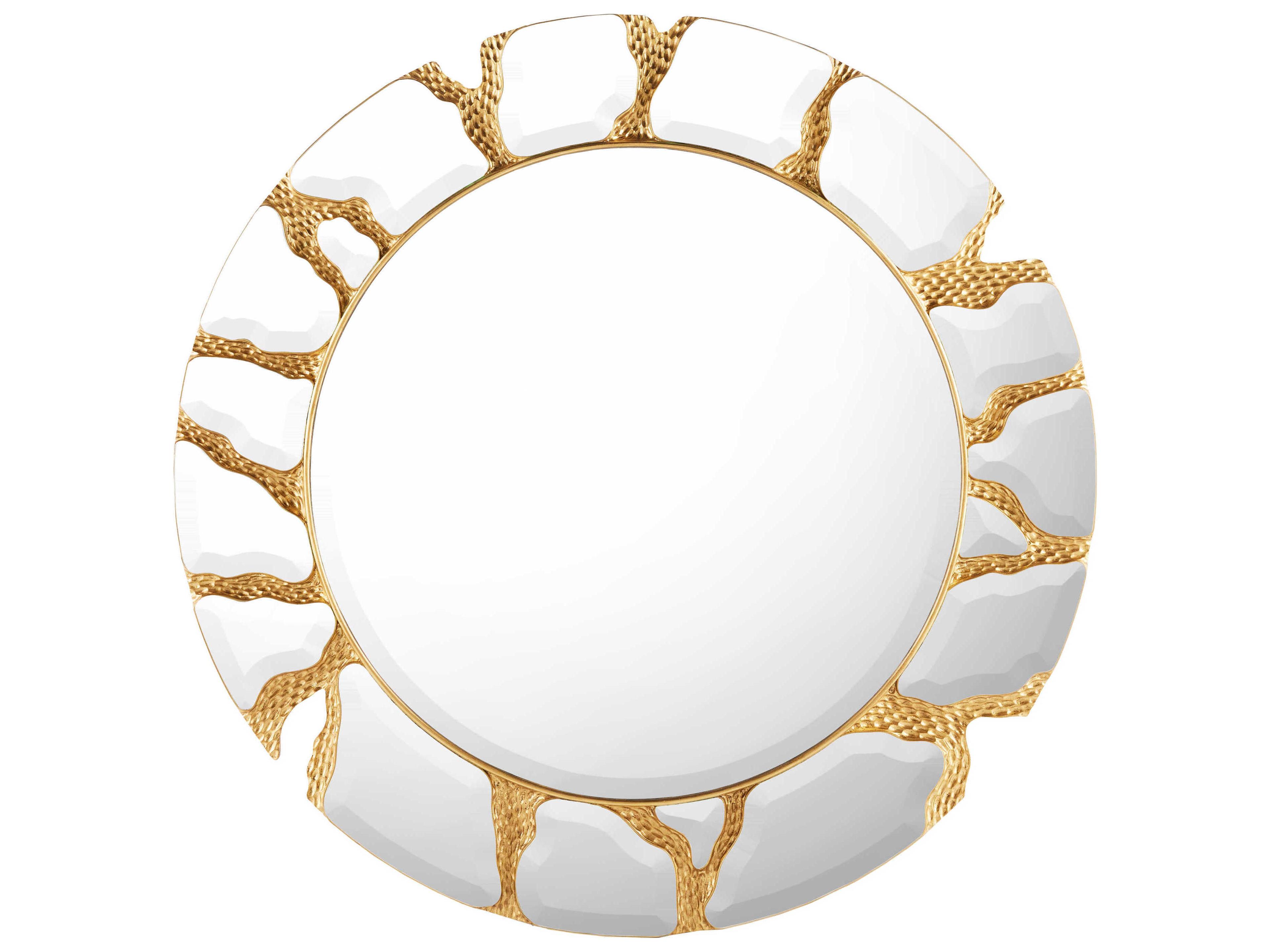 Shatter Gold Coast Round Wall Mirror