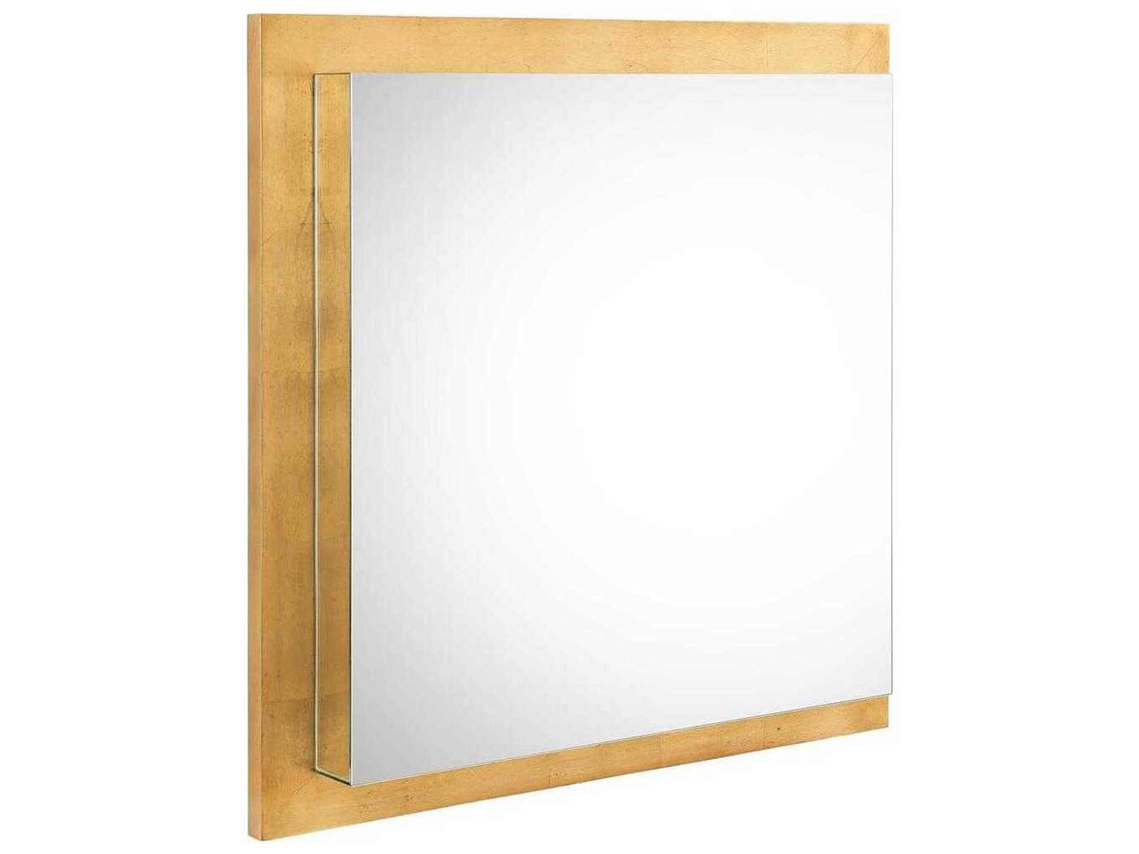 Tile Gold Square Wall Mirror