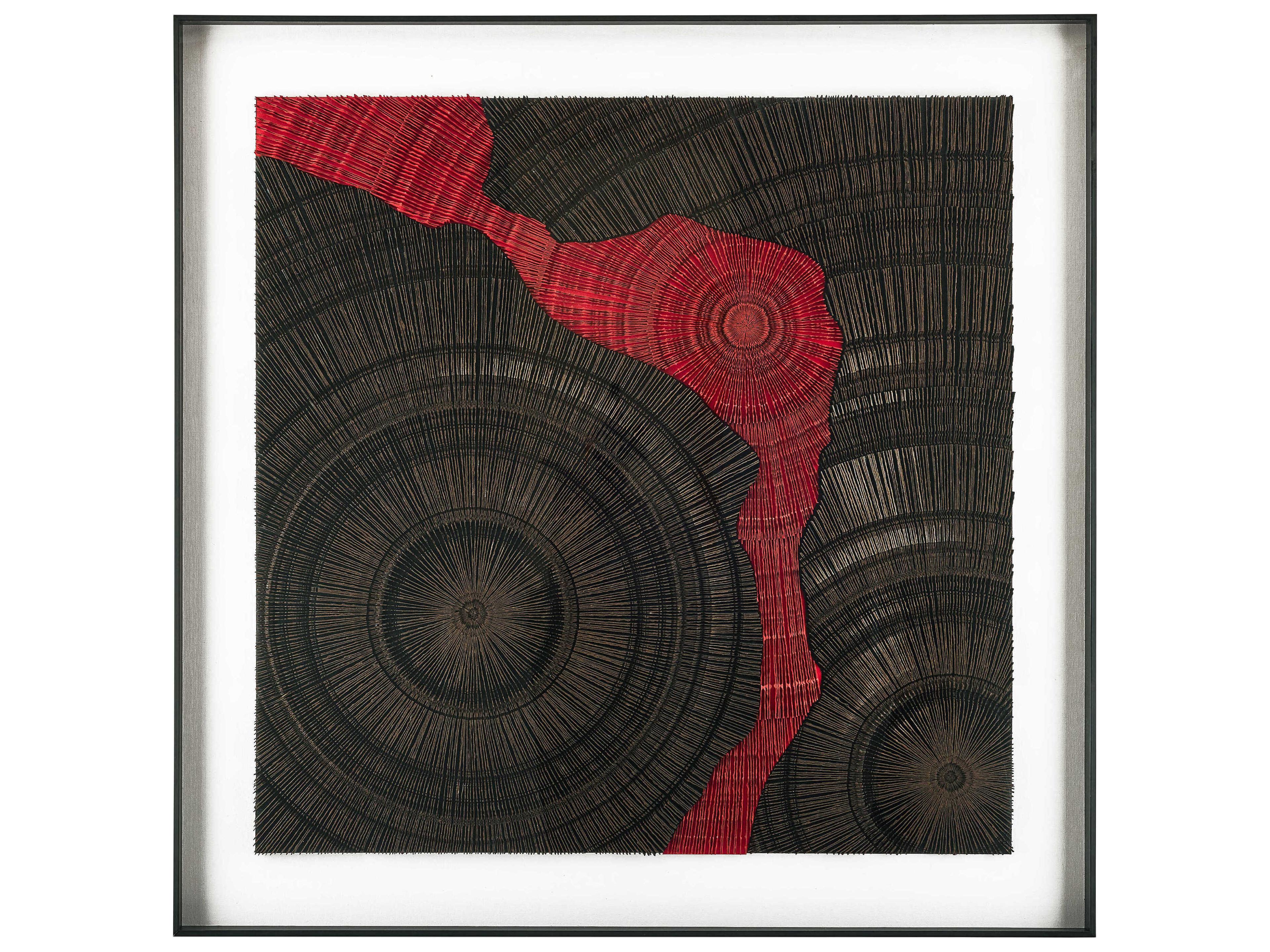 John Richard He Hongbin's Crimson Rift Wall Art