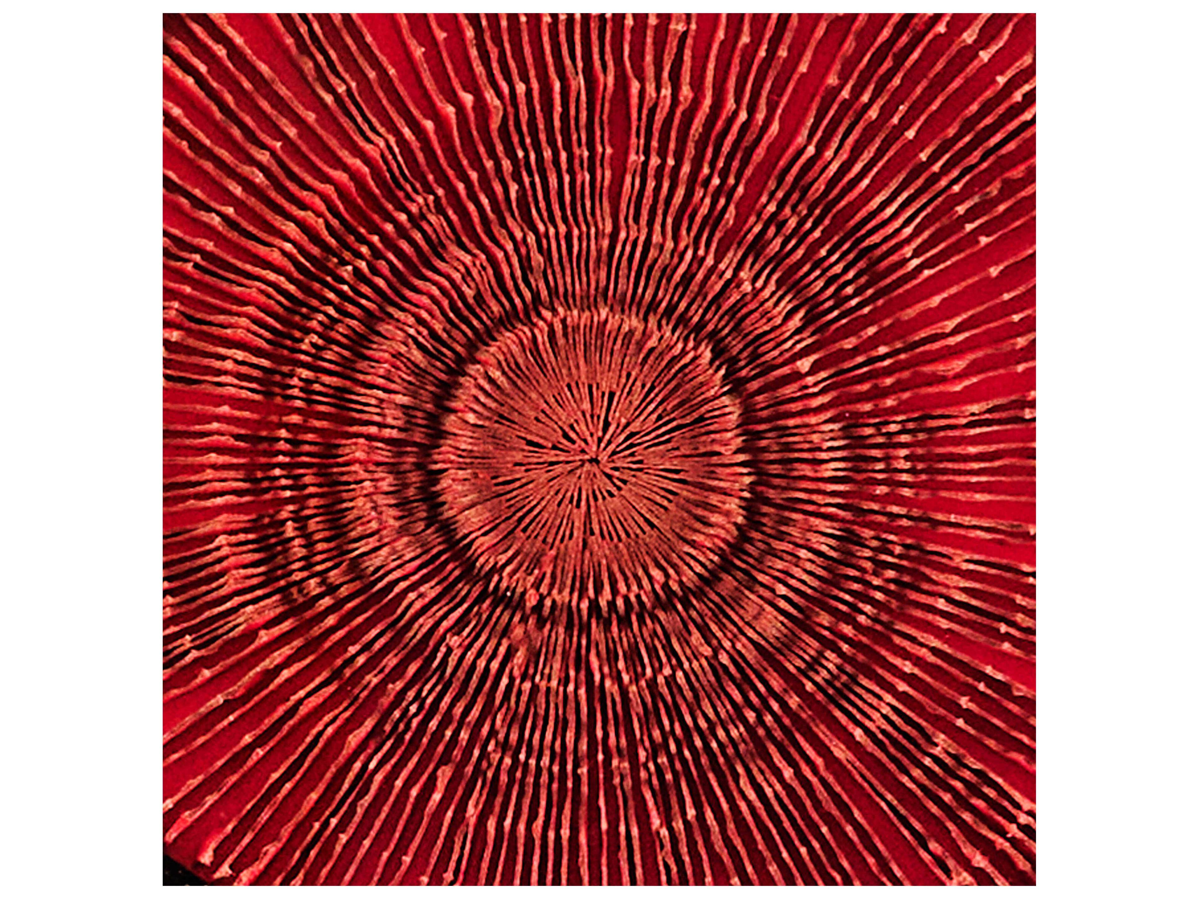 John Richard He Hongbin's Crimson Rift Wall Art