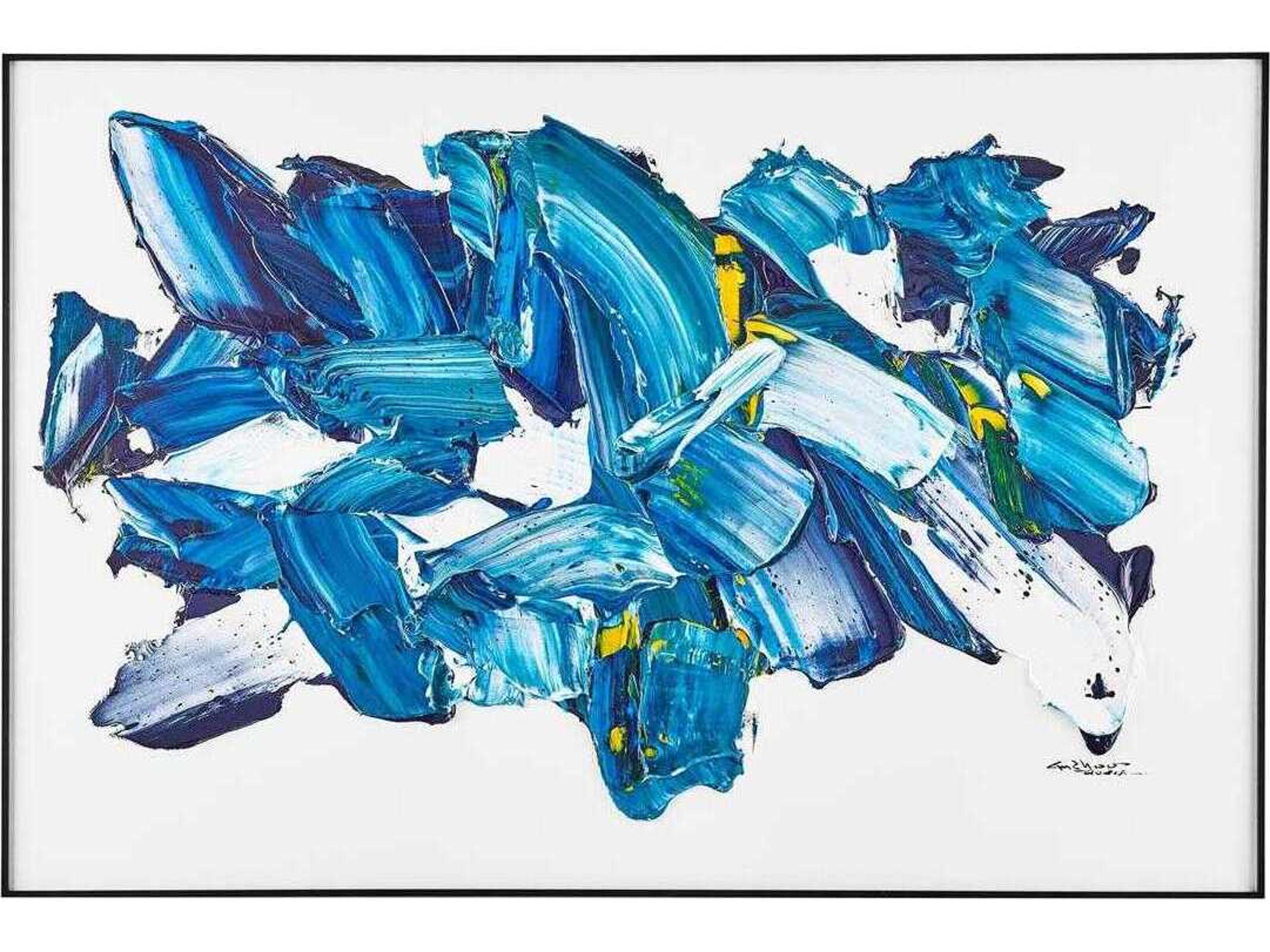 John Richard LM Zhou's Burst of Blue Wall Art