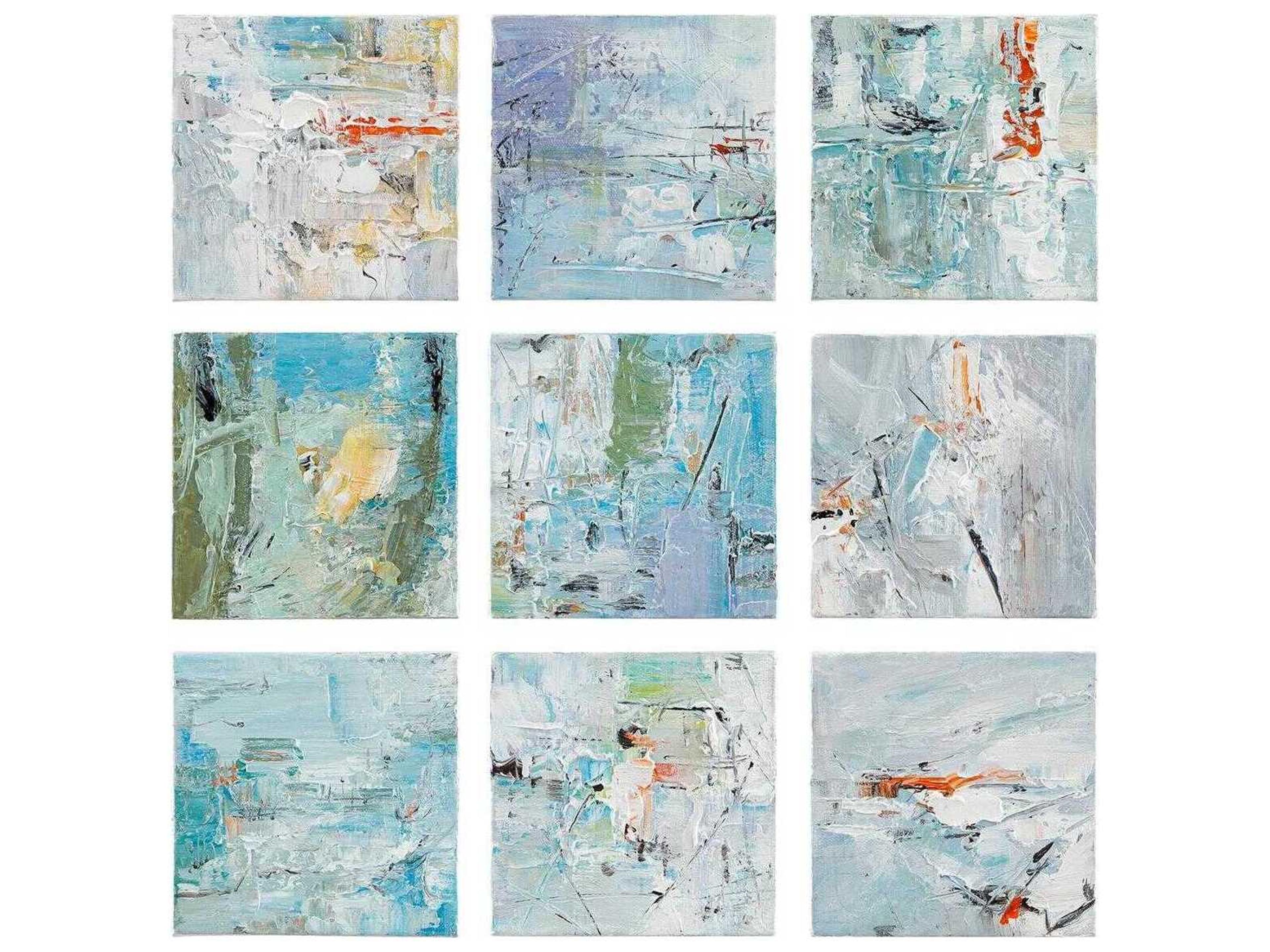 John Richard Tony Fey's Splash of Color (A-I) Wall Art Set of 9