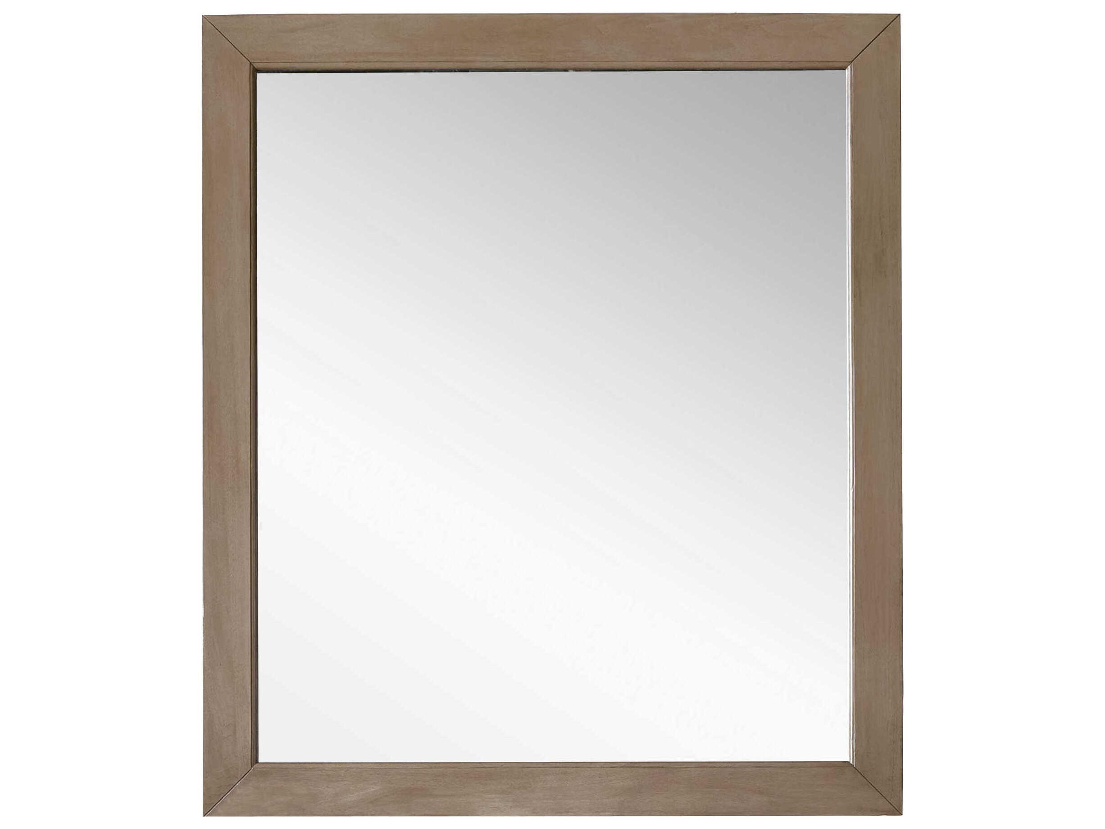 Chicago Wall Mirror 48-Inch Whitewashed Walnut