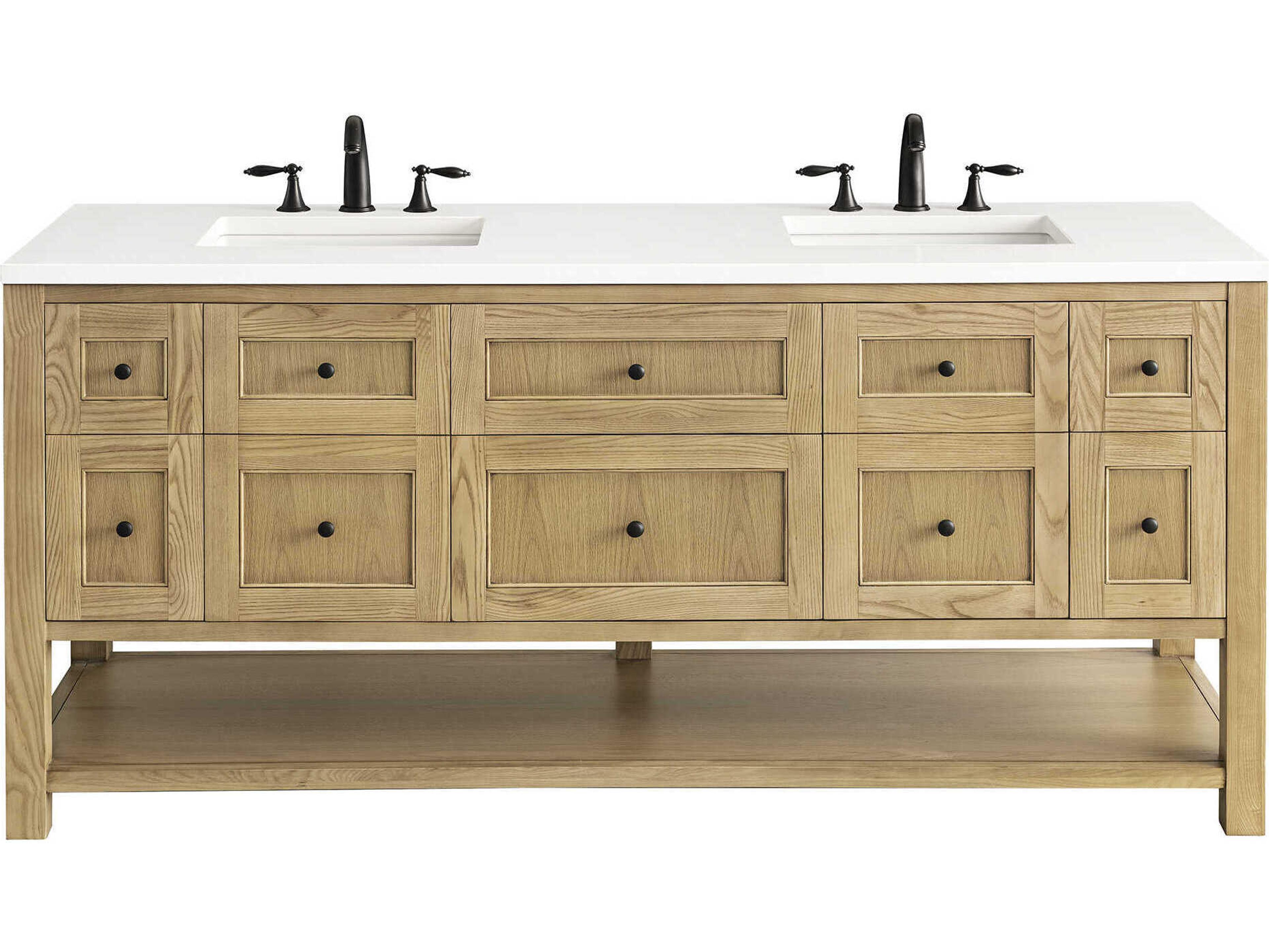 Breckenridge 72 Inch Double Vanity Light Natural Oak
