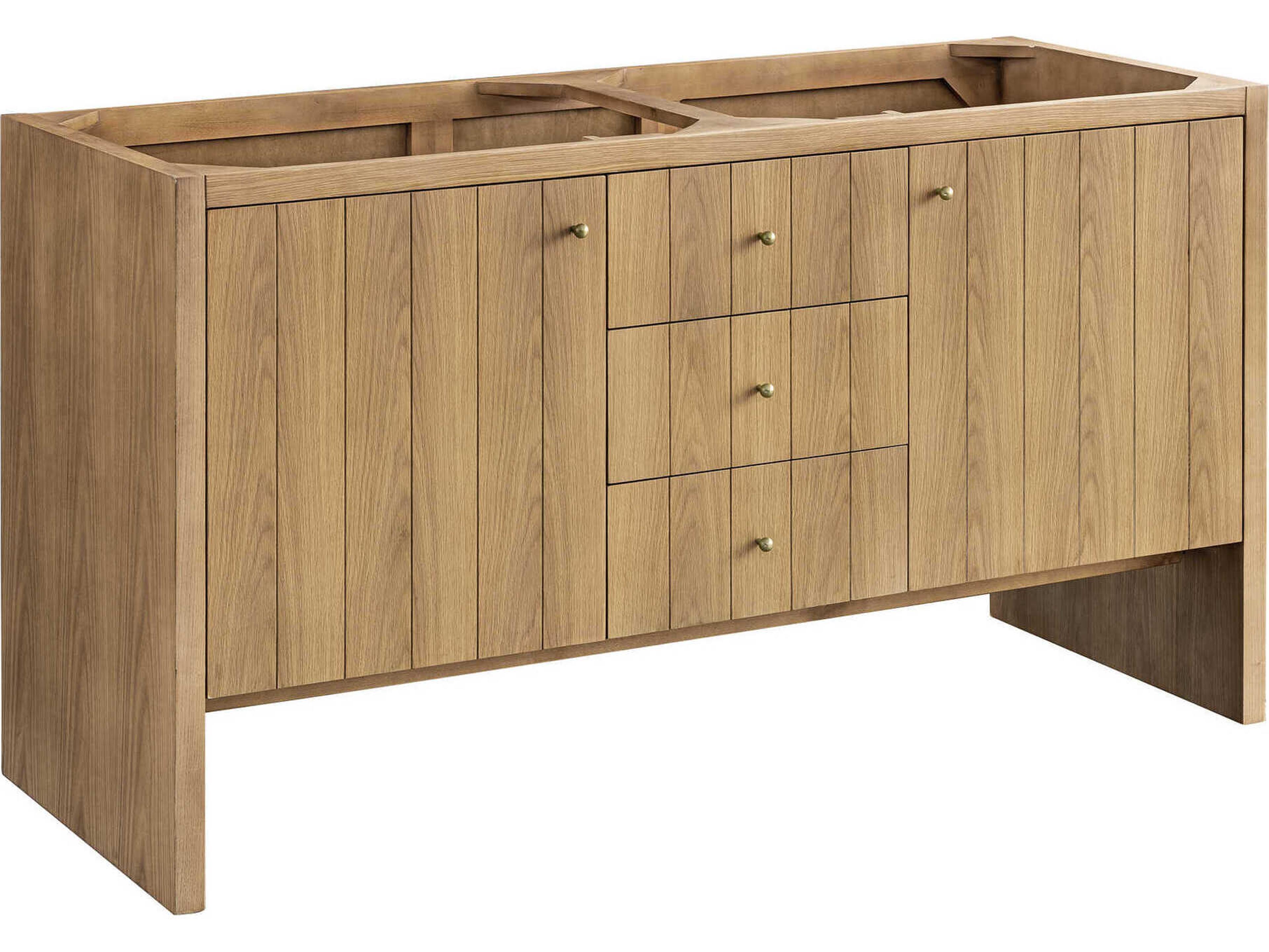 Hudson 60 Inch Double Vanity Light Natural Oak