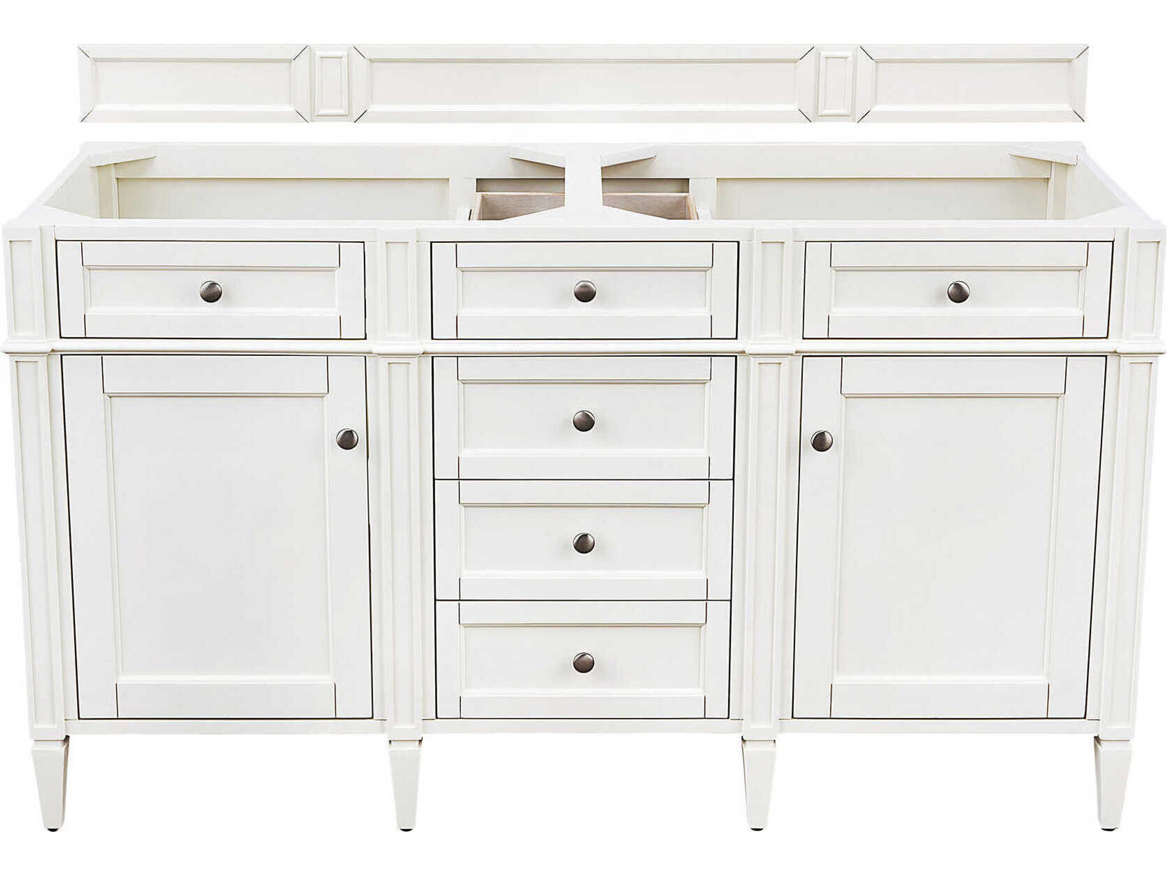 Brittany 60 Inch Double Vanity Freestanding Transitional Bathroom Cabinet