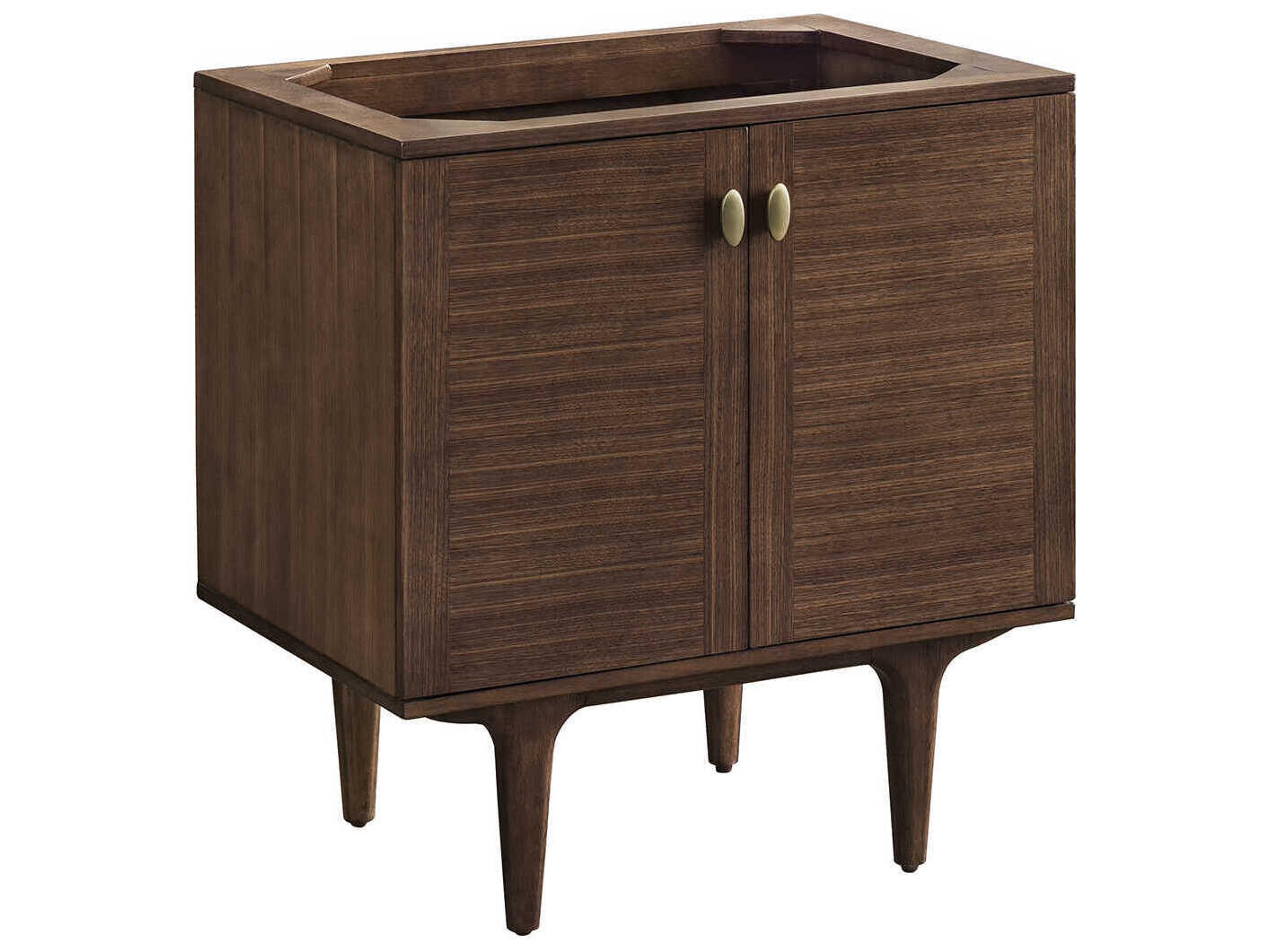 Amberly 30-Inch Mid-Century Walnut Vanity