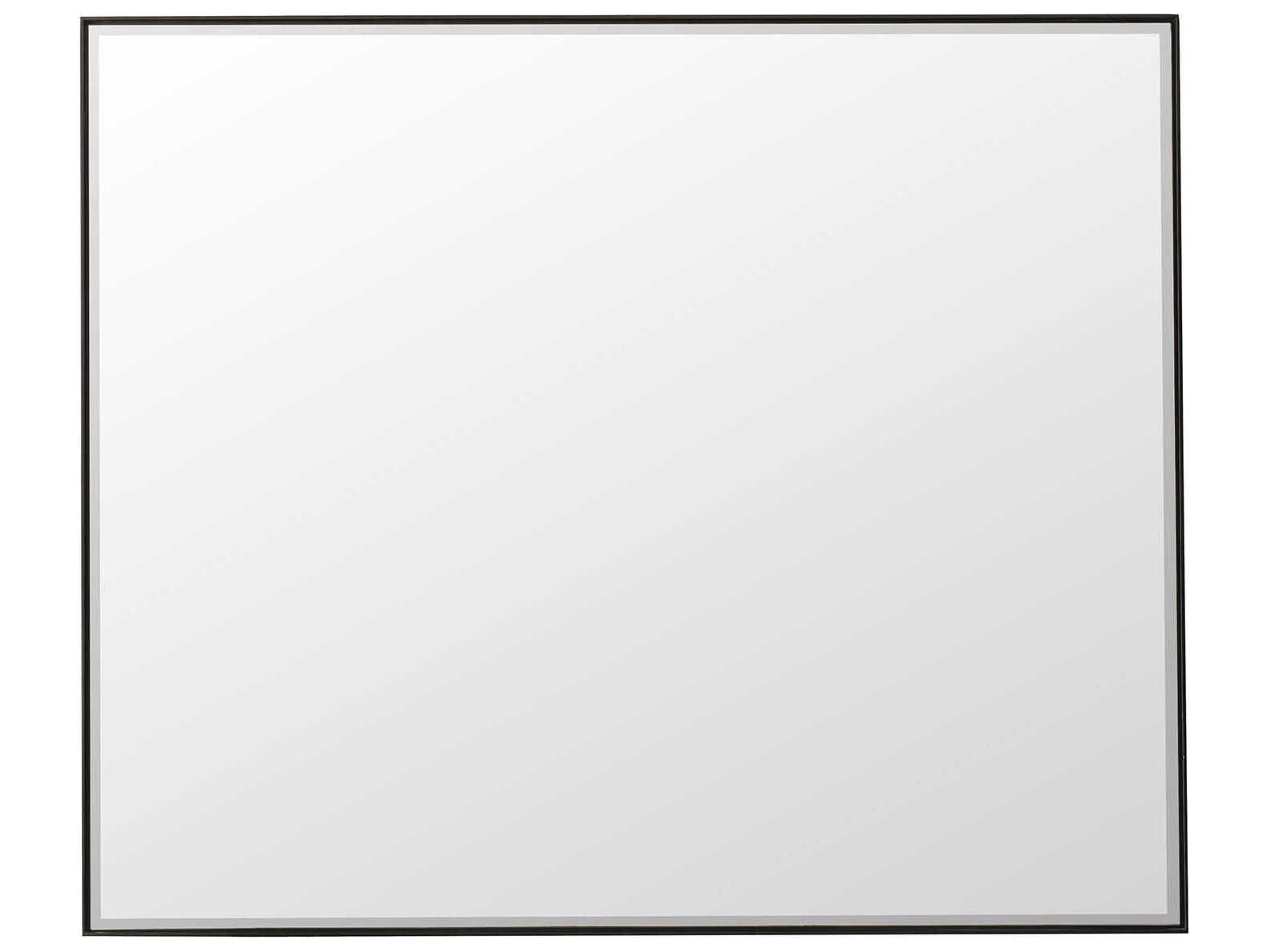 Furniture Rohe Rectangular Mirror in Matte Black