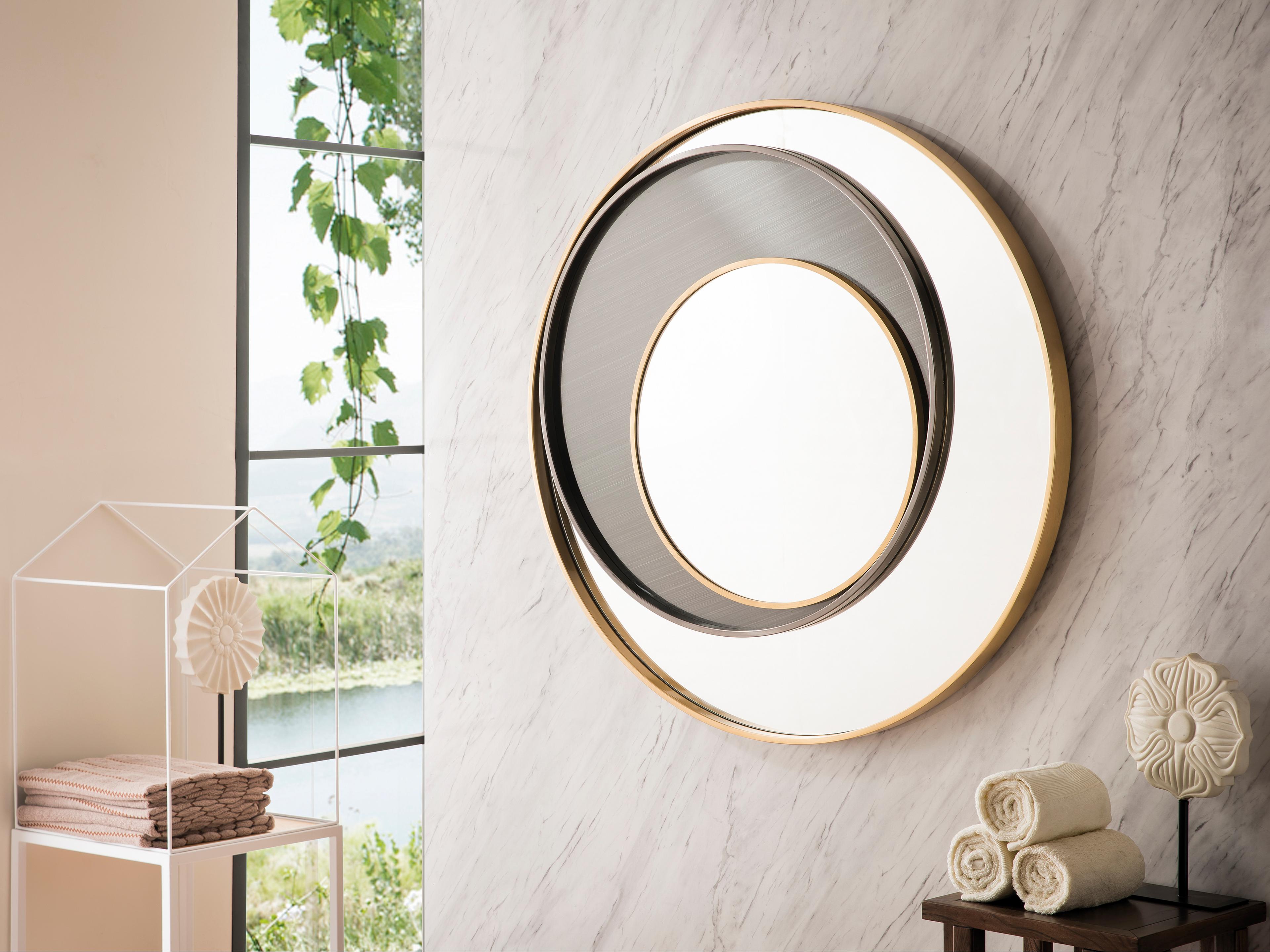 James Martin Cosmos Round Wall Mirror