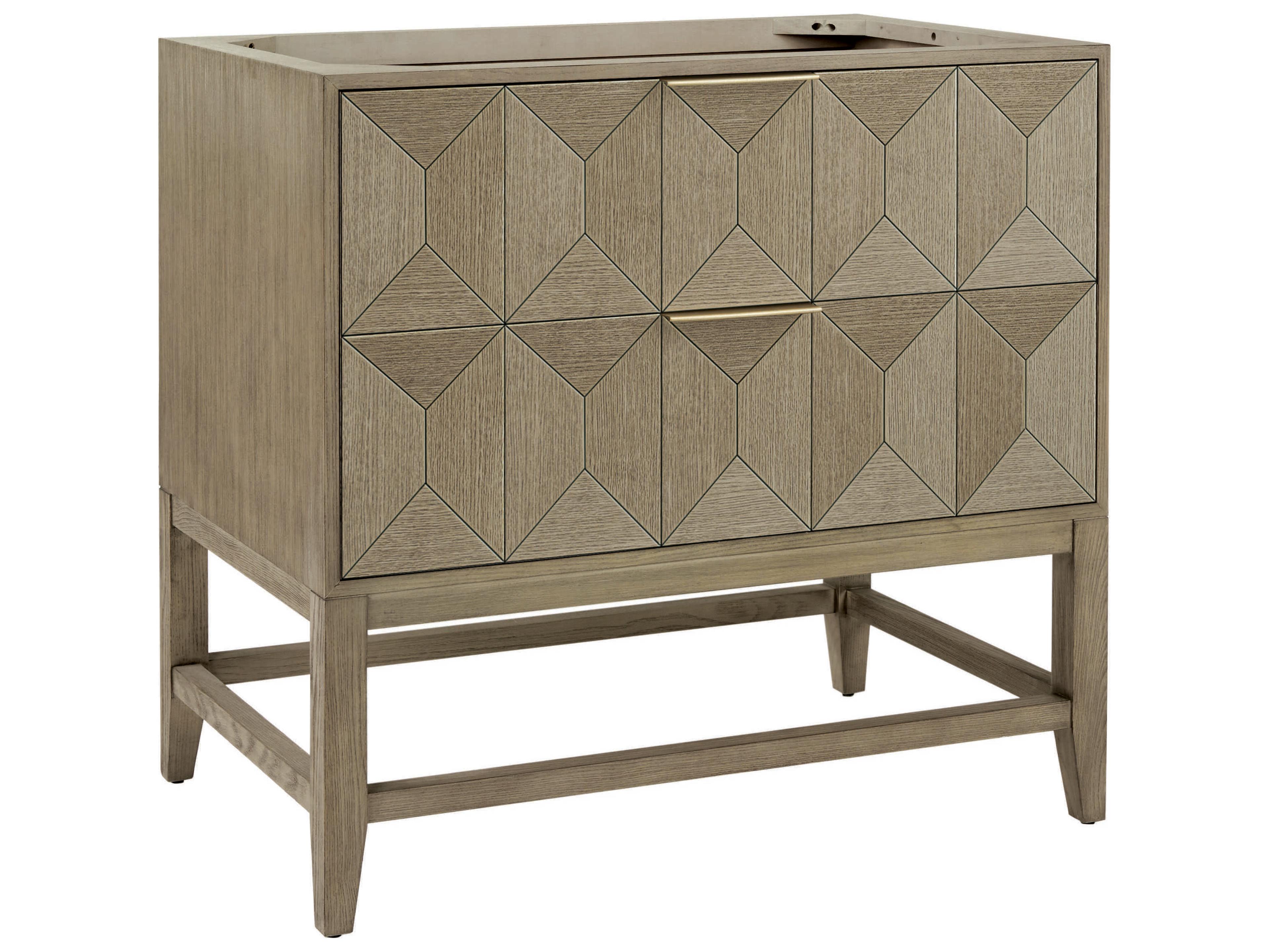 Furniture Emmeline 36-inch Single Vanity Cabinet in Pebble Oak