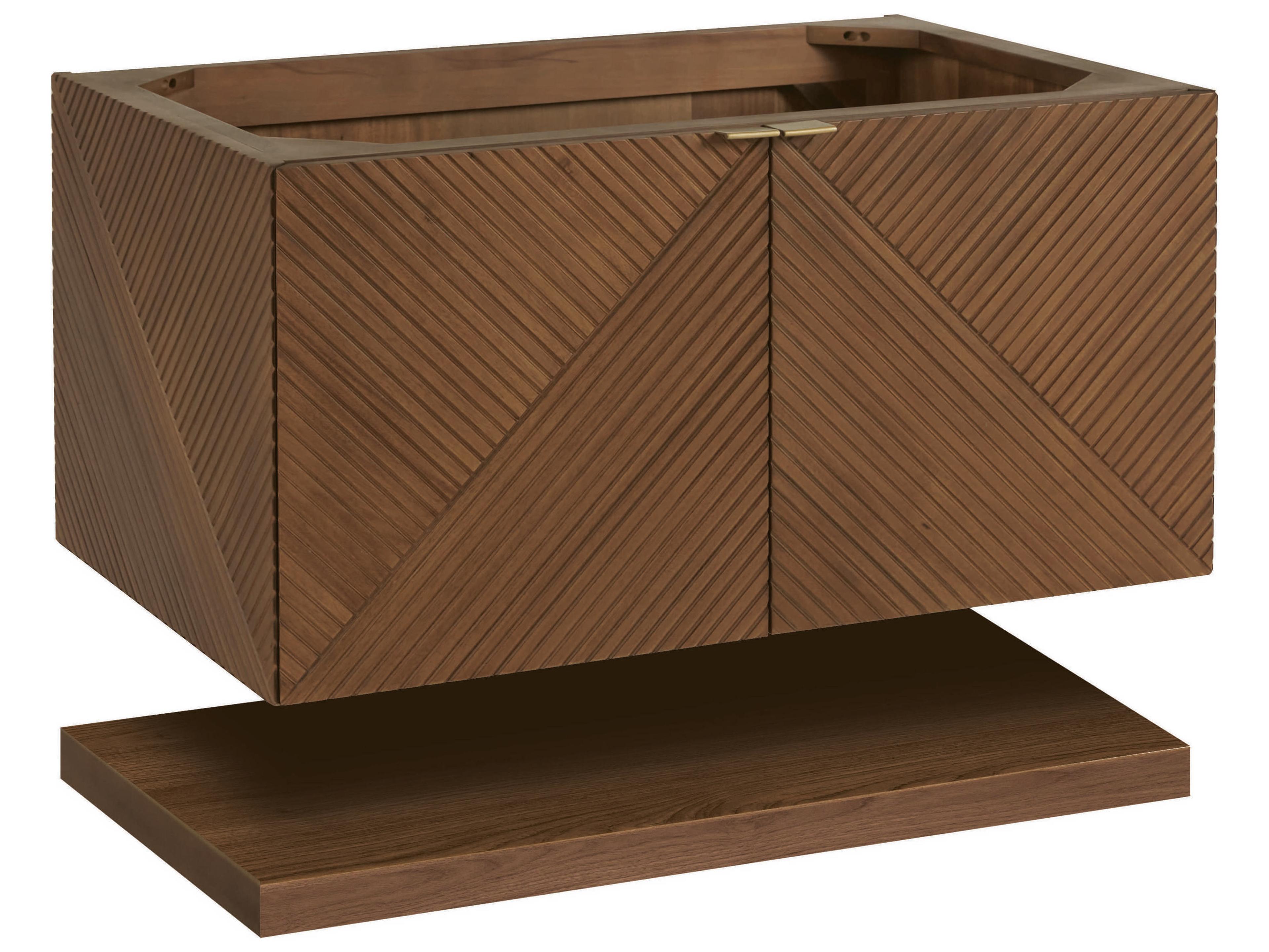 Furniture Marcello 36 Inch Wall Mounted Vanity Cabinet in Chestnut