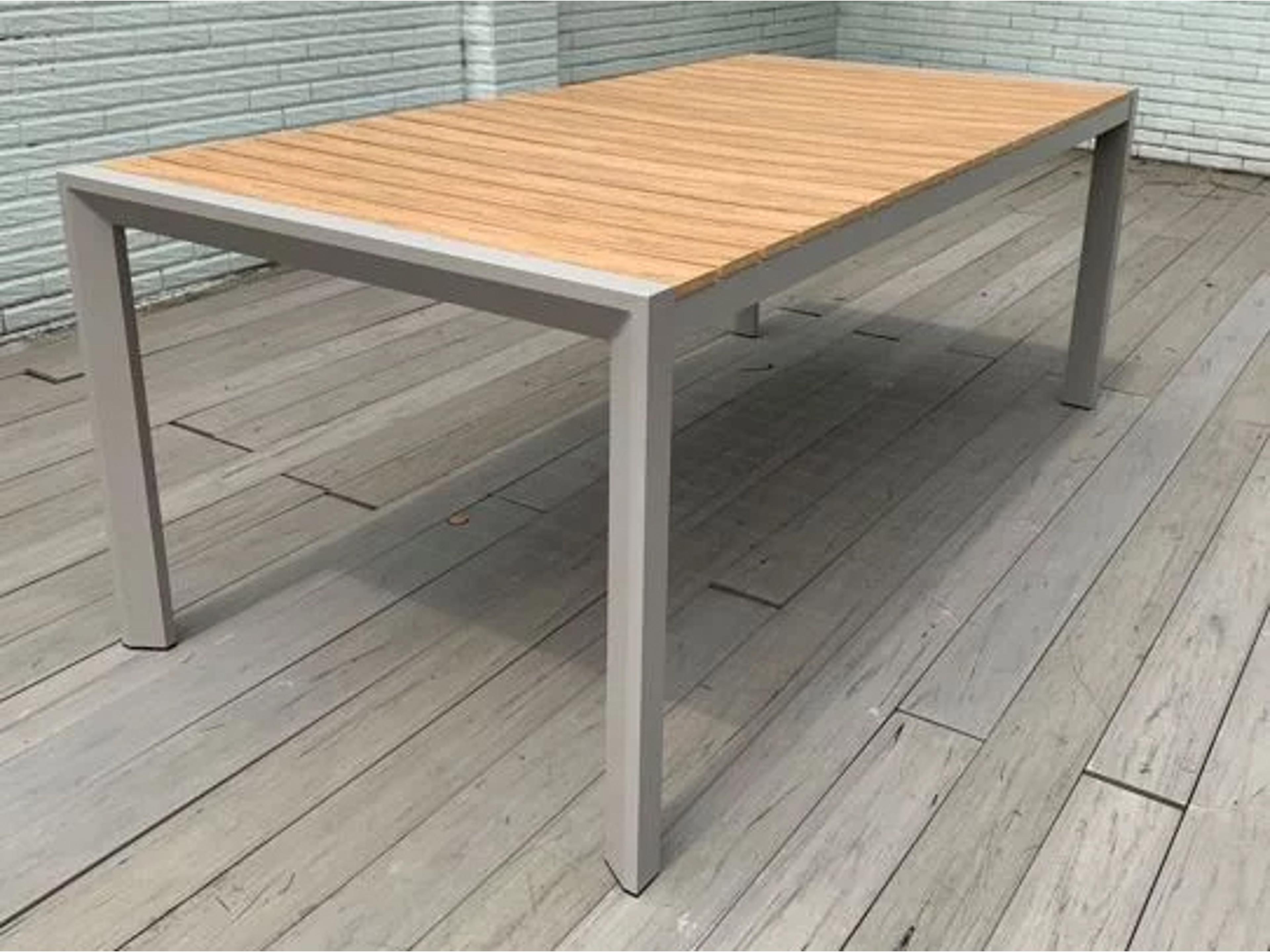 Marbella Aluminum Faux Rectangular Dining Table
