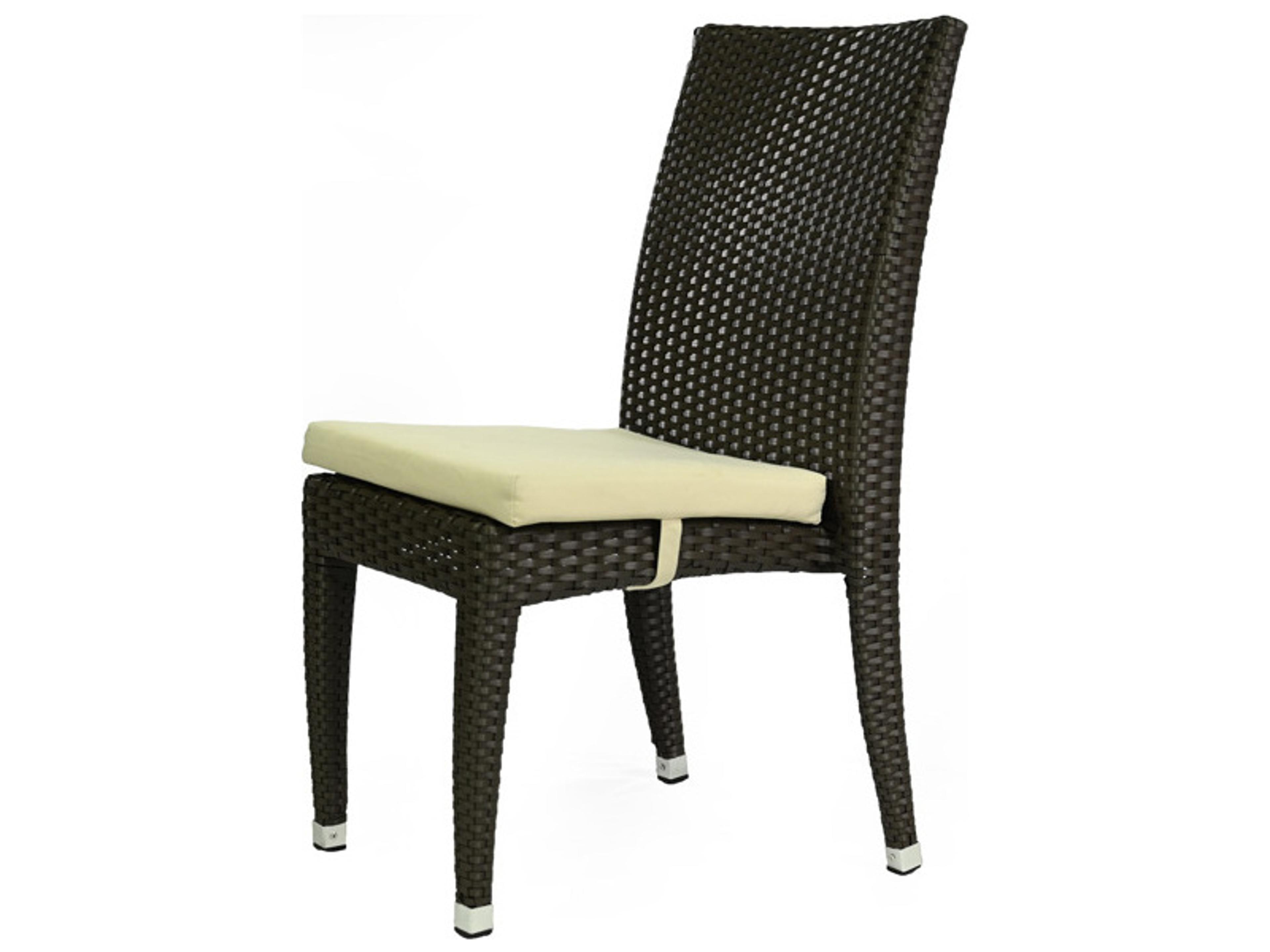Venice Wicker Brown Dining Side Chair