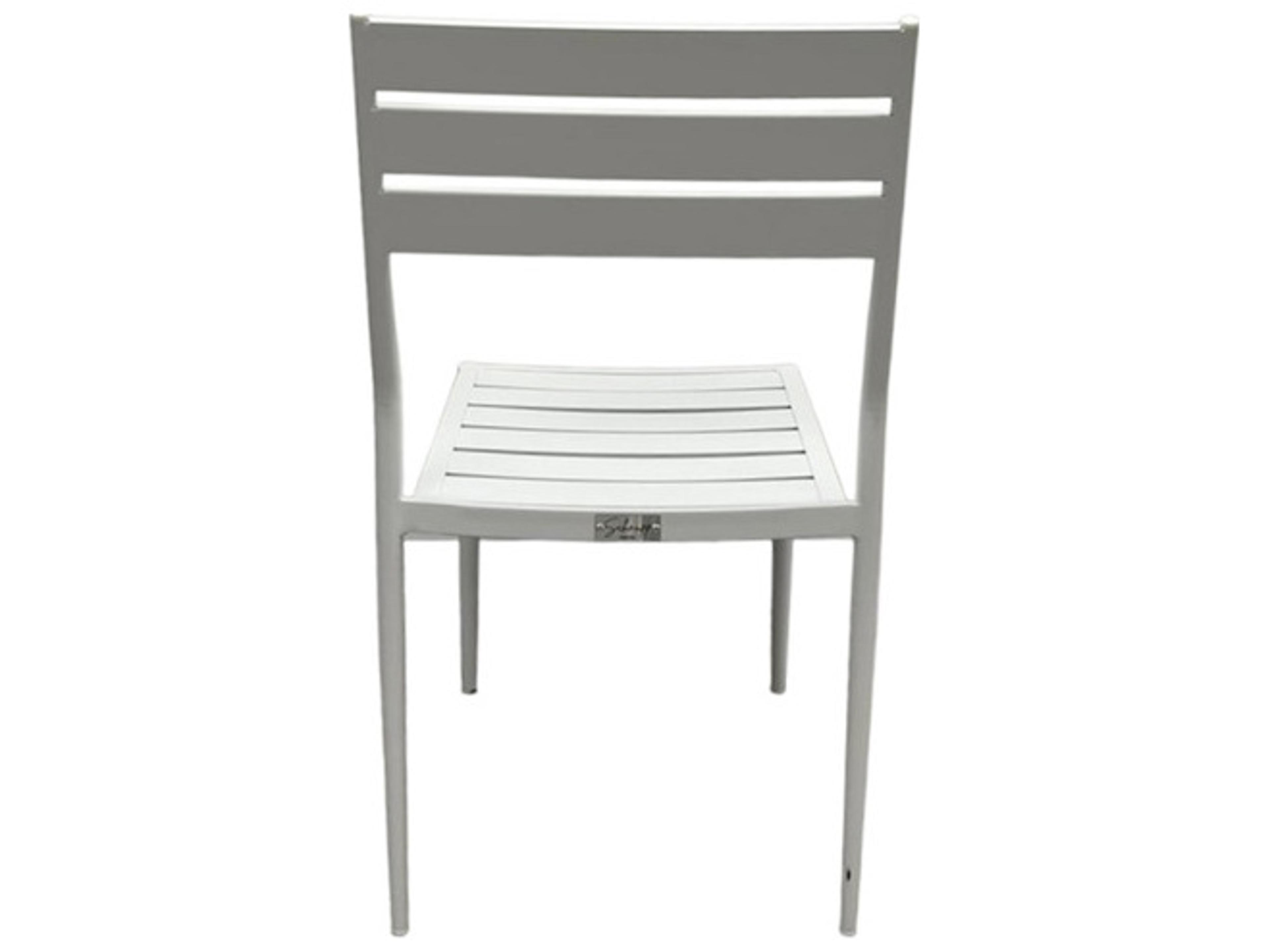 Estela Aluminum White Dining Side Chair