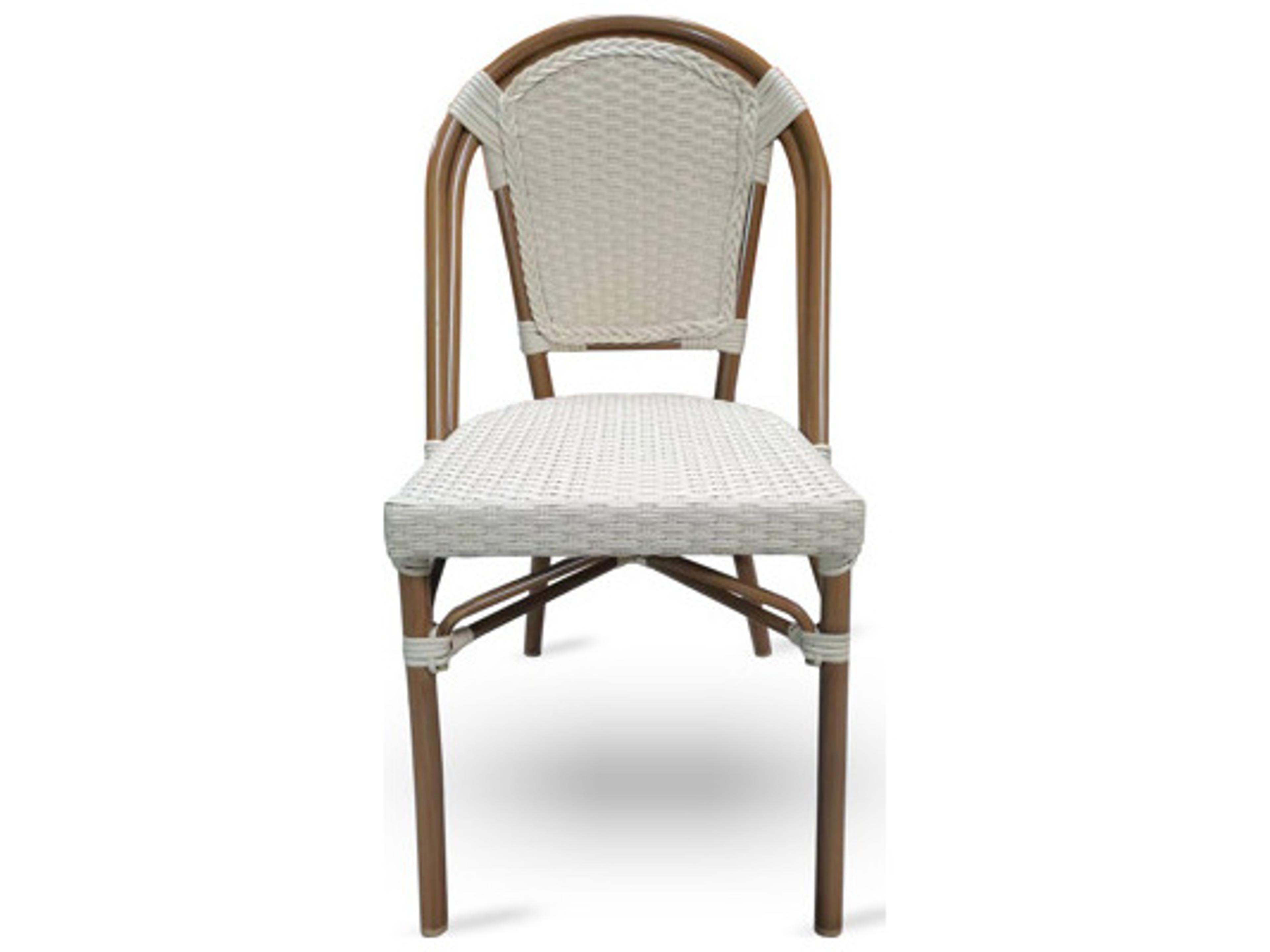 Bistro Wood Wicker Ivory Dining Side Chair