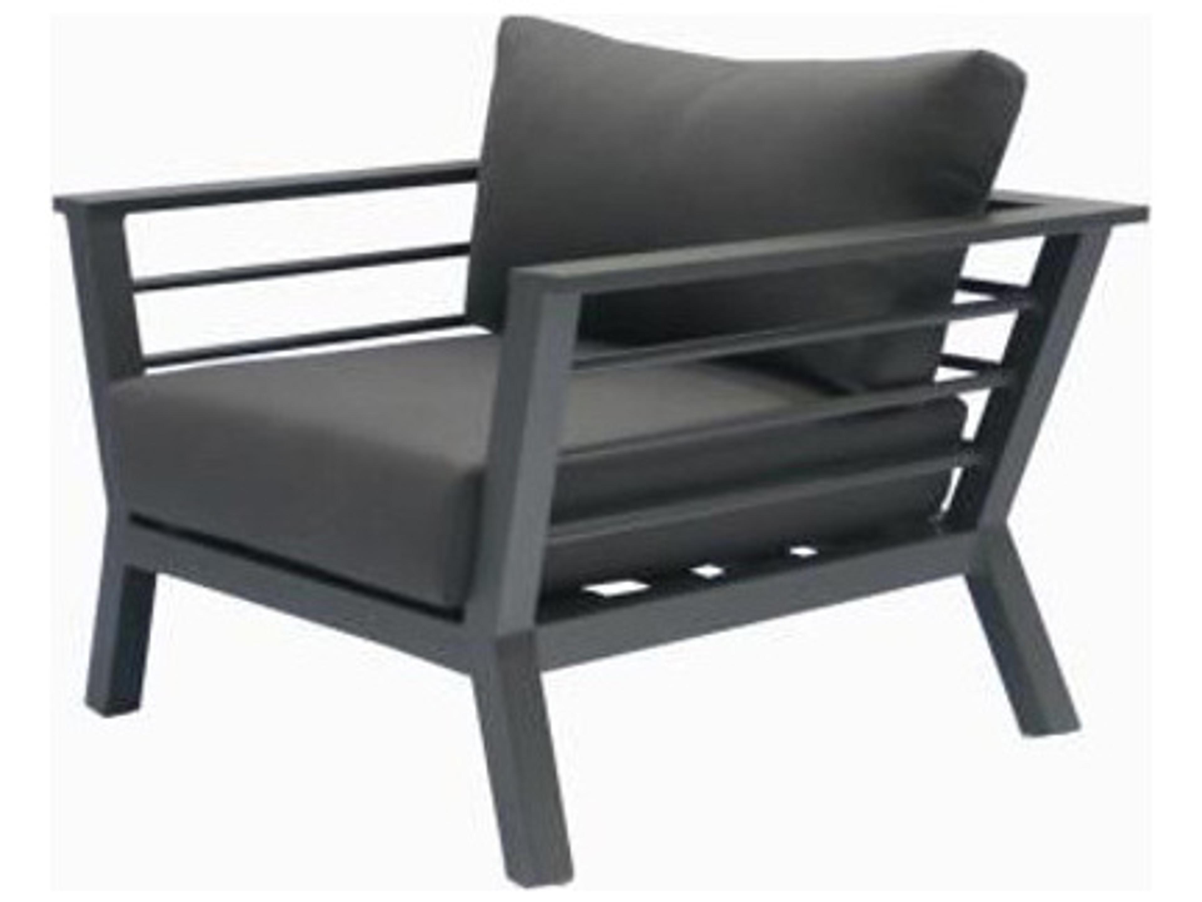 Paraiso Cushion Aluminum Charcoal Lounge Set