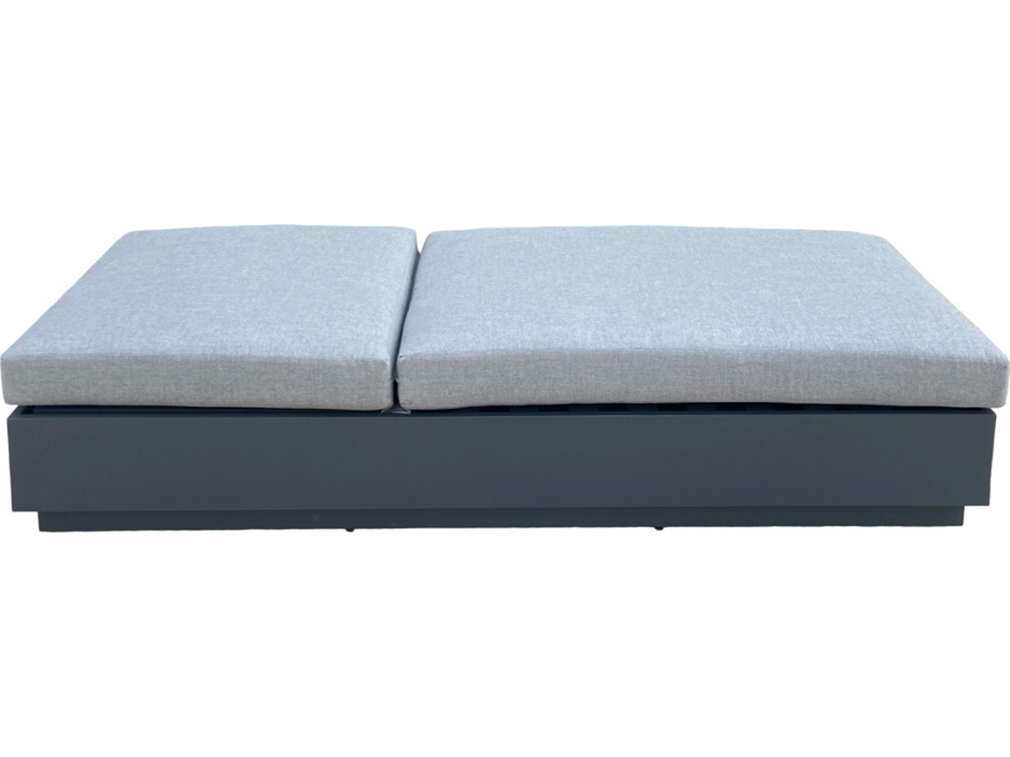 Schnupp Patio Mila Cushion Aluminum Charcoal Chaise Lounge