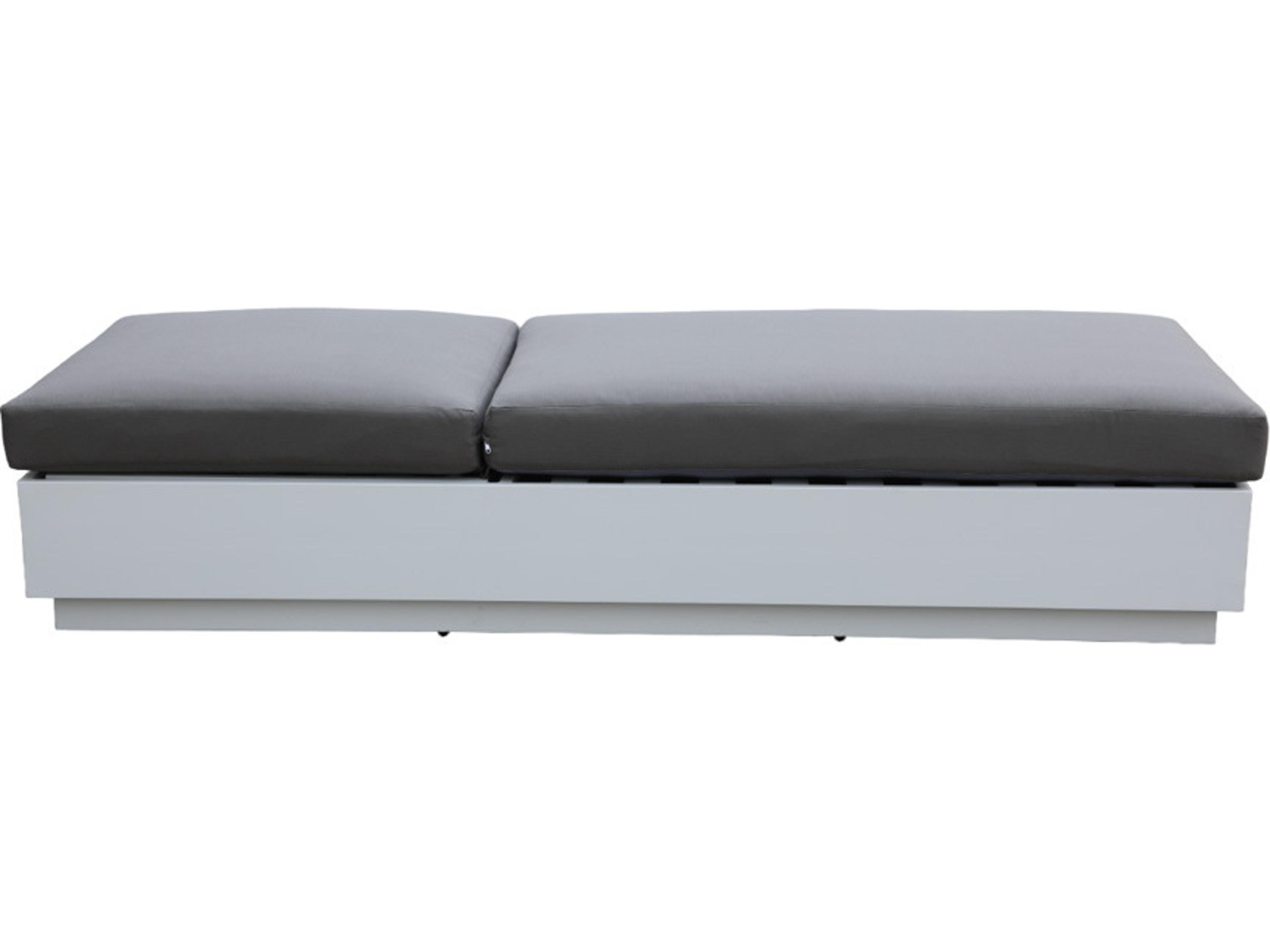 Schnupp Patio Mila Cushion Aluminum White Chaise Lounge