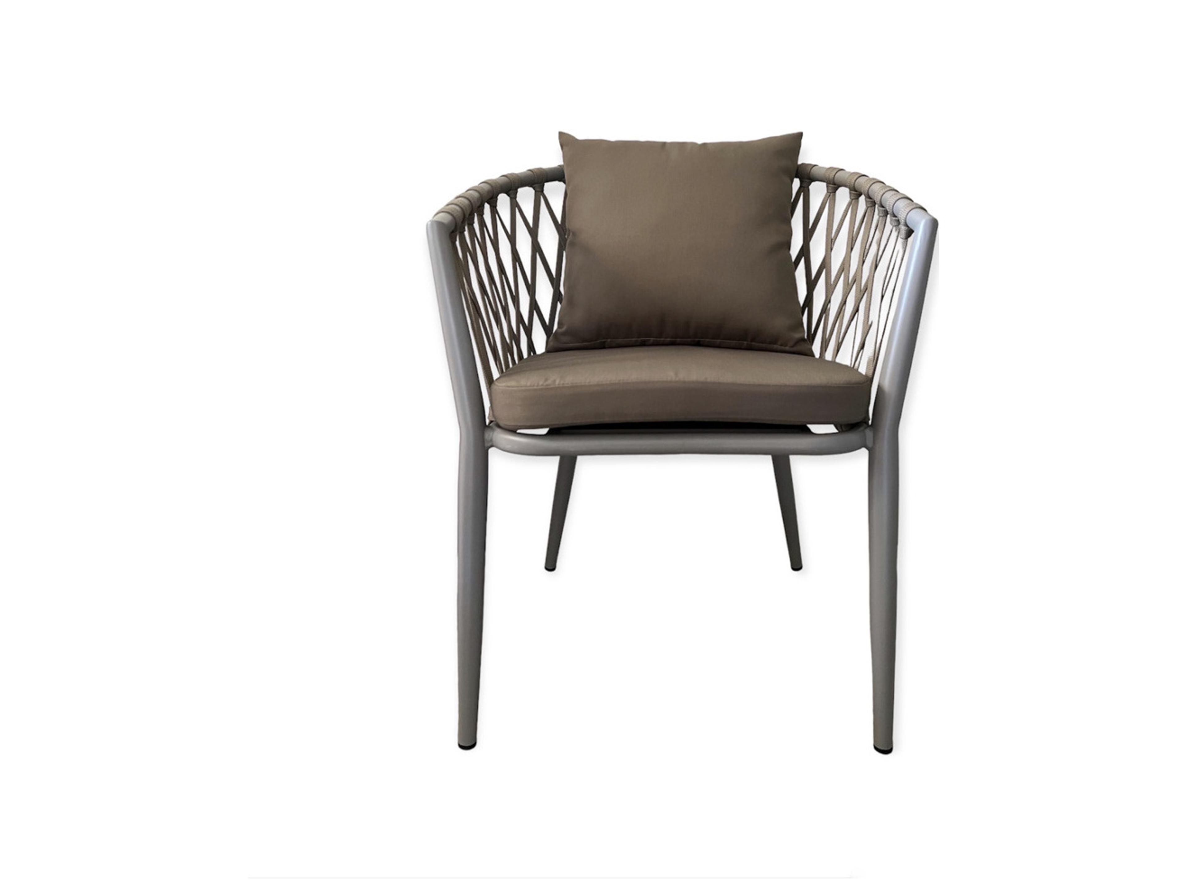 Rope Aluminum Dining Arm Chair