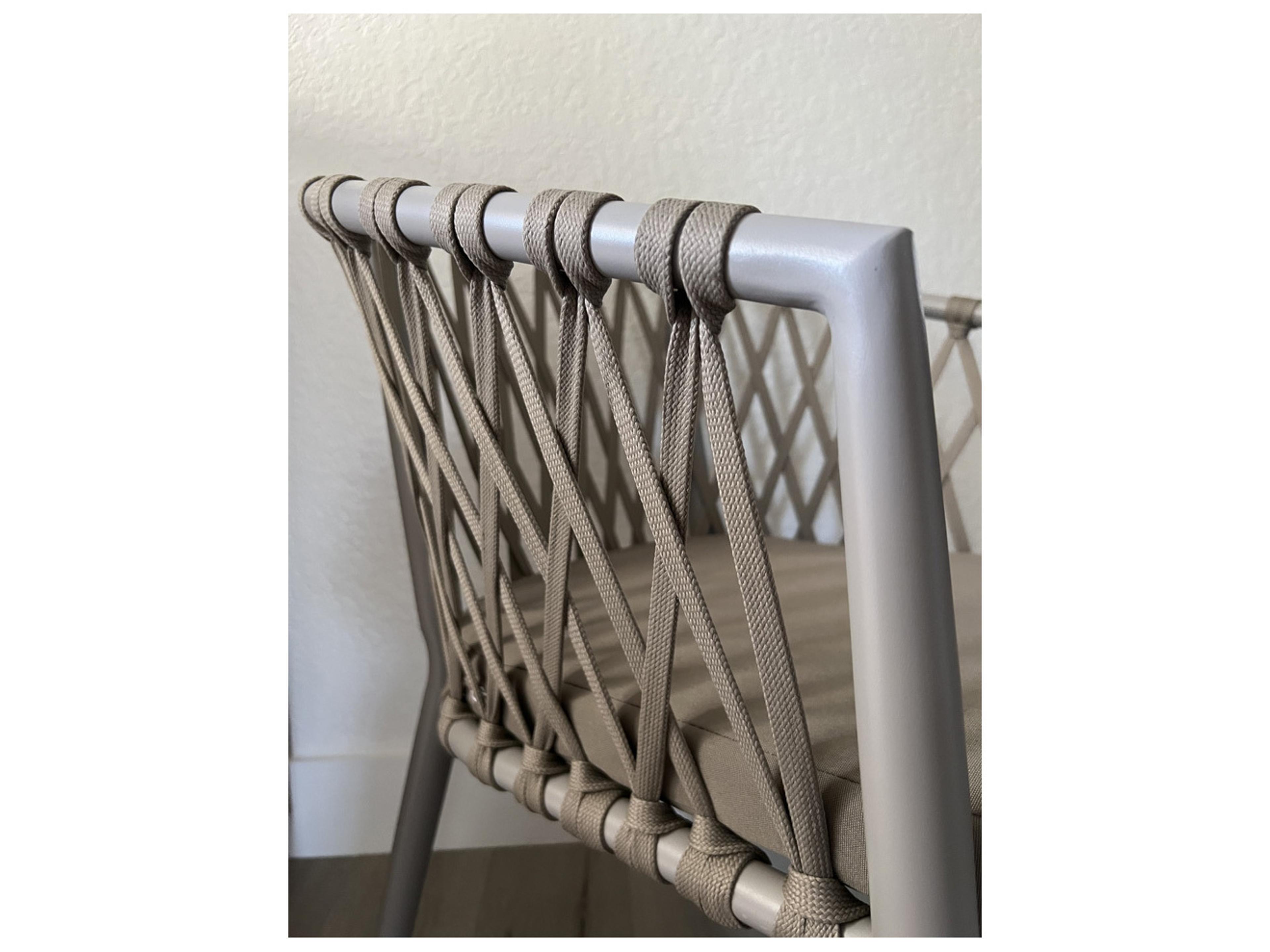 Schnupp Patio Rope Aluminum Dining Arm Chair