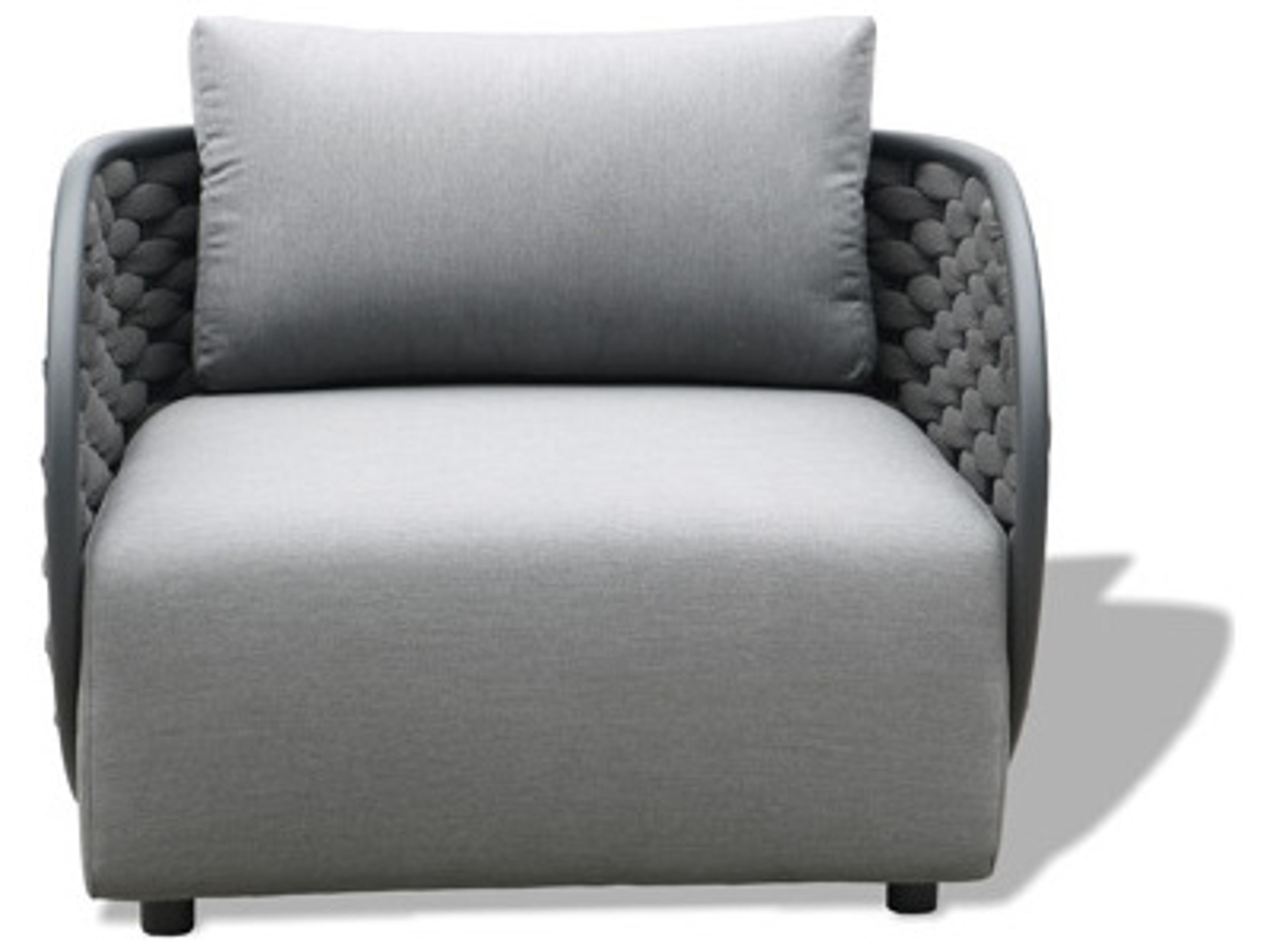 Schnupp Patio Savannah Cushion Rope Aluminum Charcoal Lounge Chair