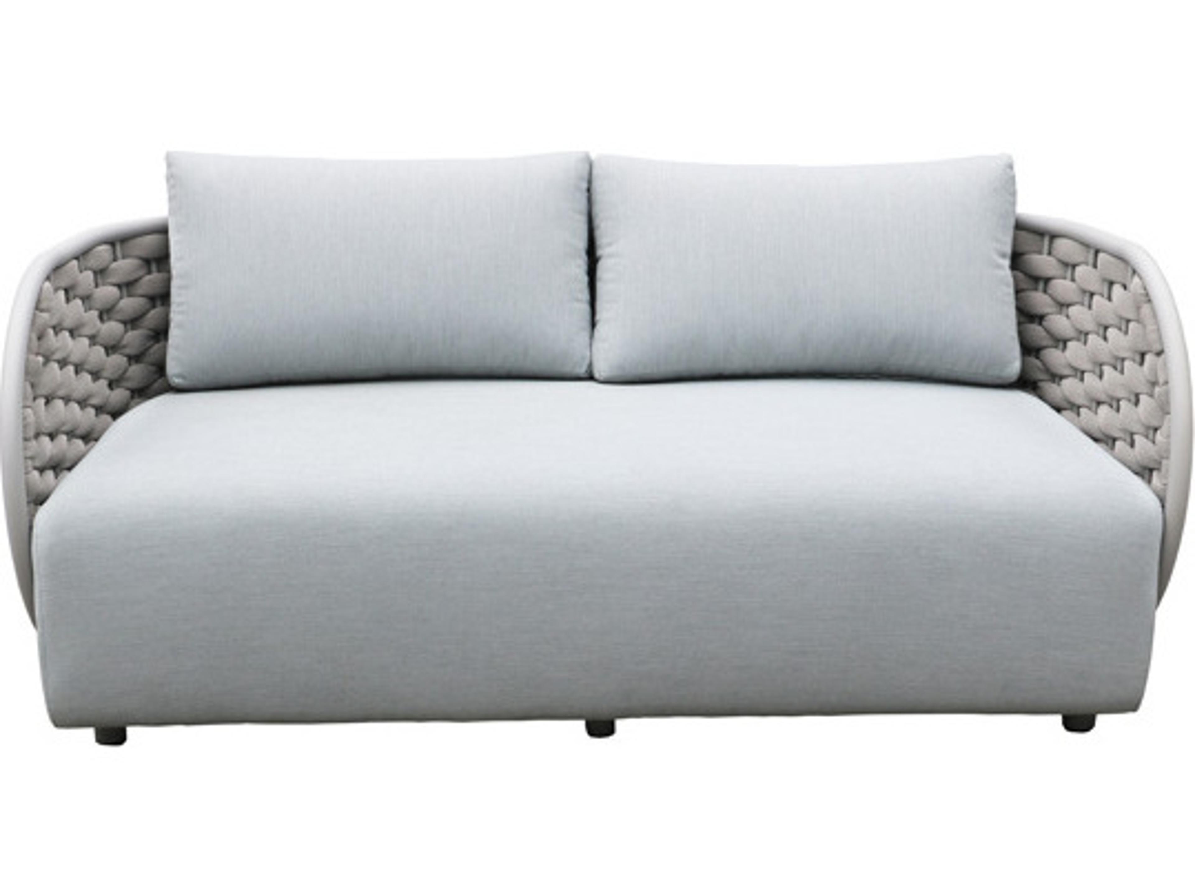 Savannah Cushion Rope Aluminum Champagne Loveseat