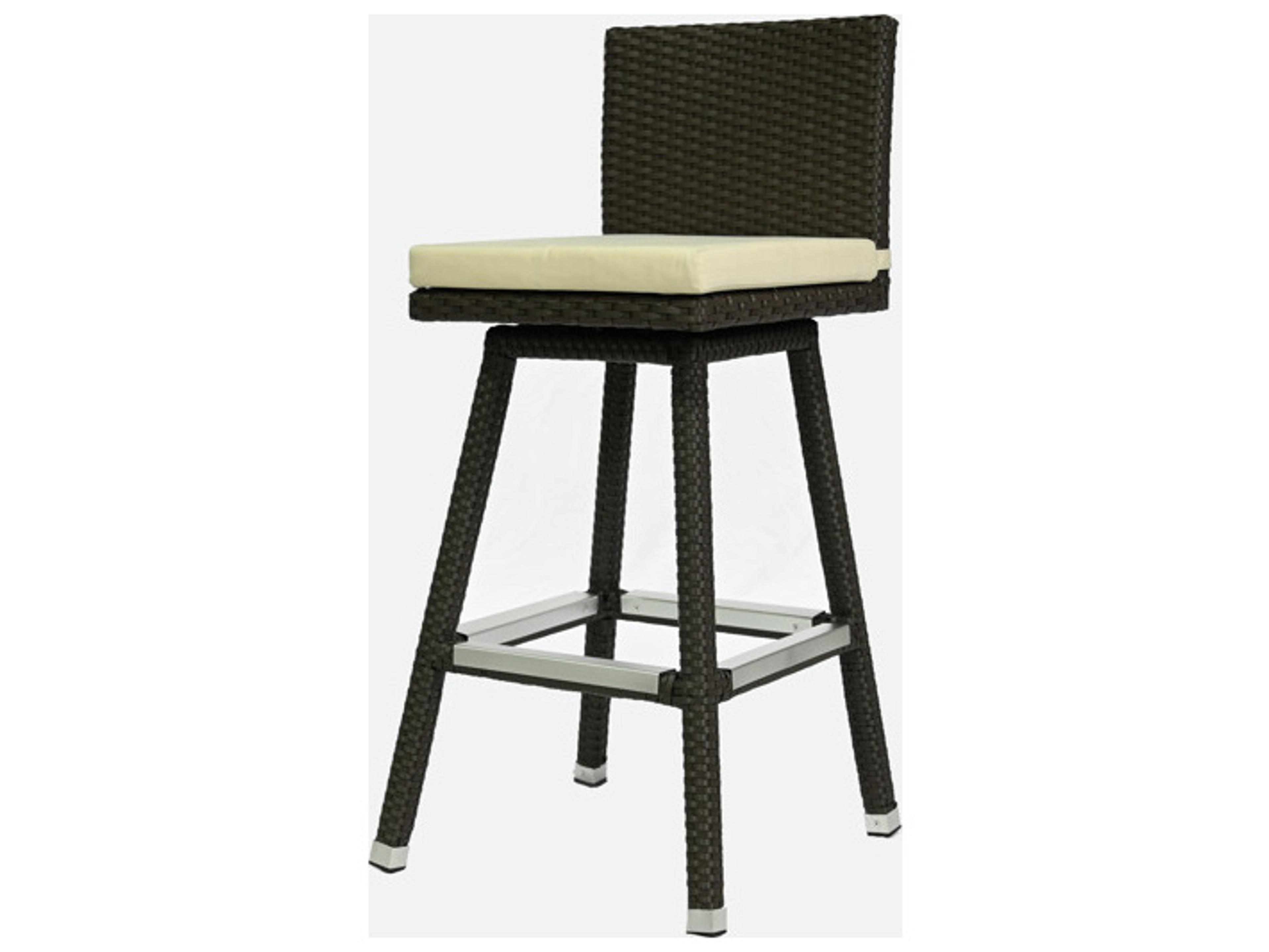 Venice Cushion Wicker Brown Swivel Bar Stool