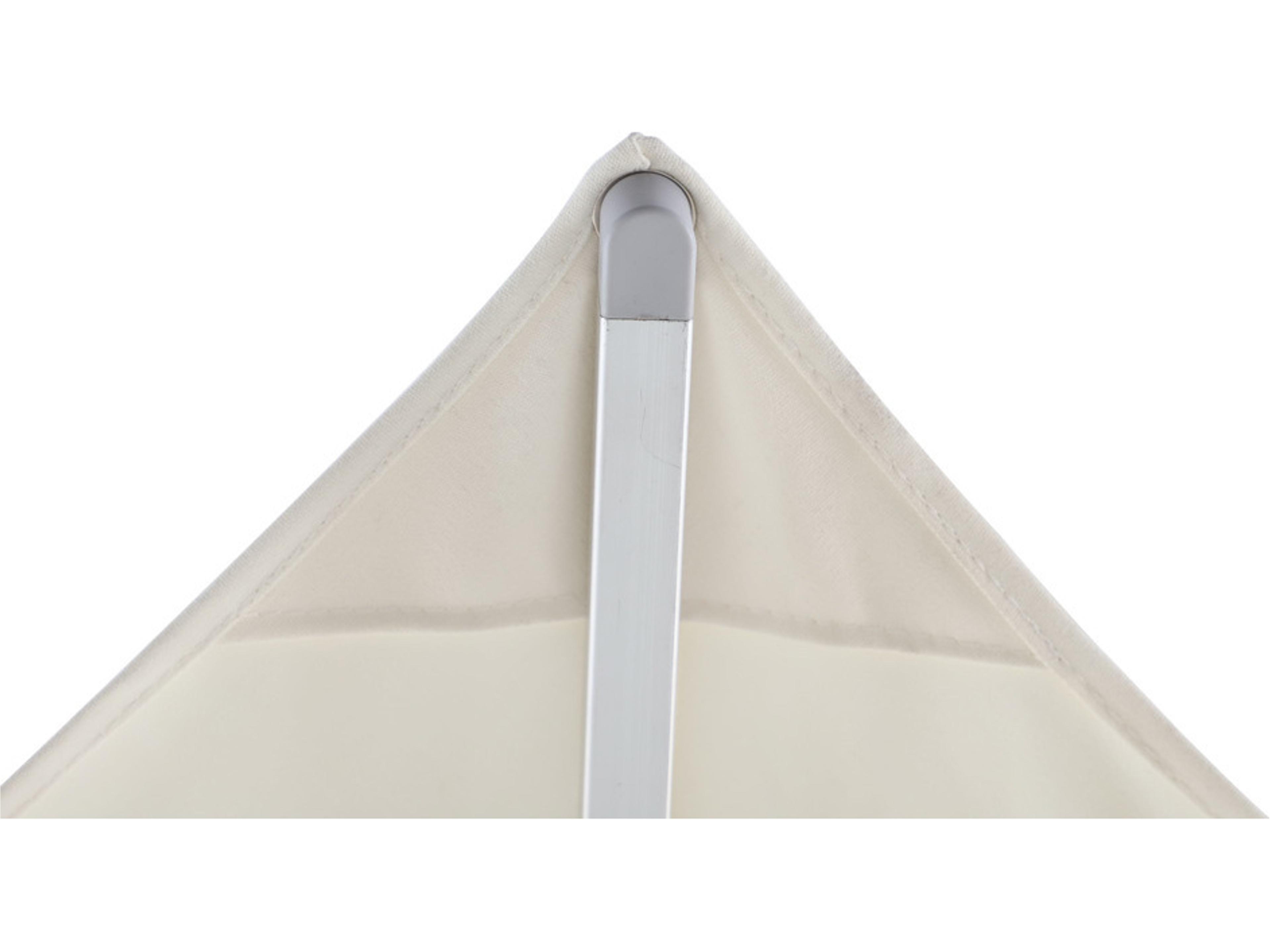 Schnupp Patio Nimbus Aluminum Silver 10 x 10 Foot Square Cantilever Umbrella in Canopy Off White