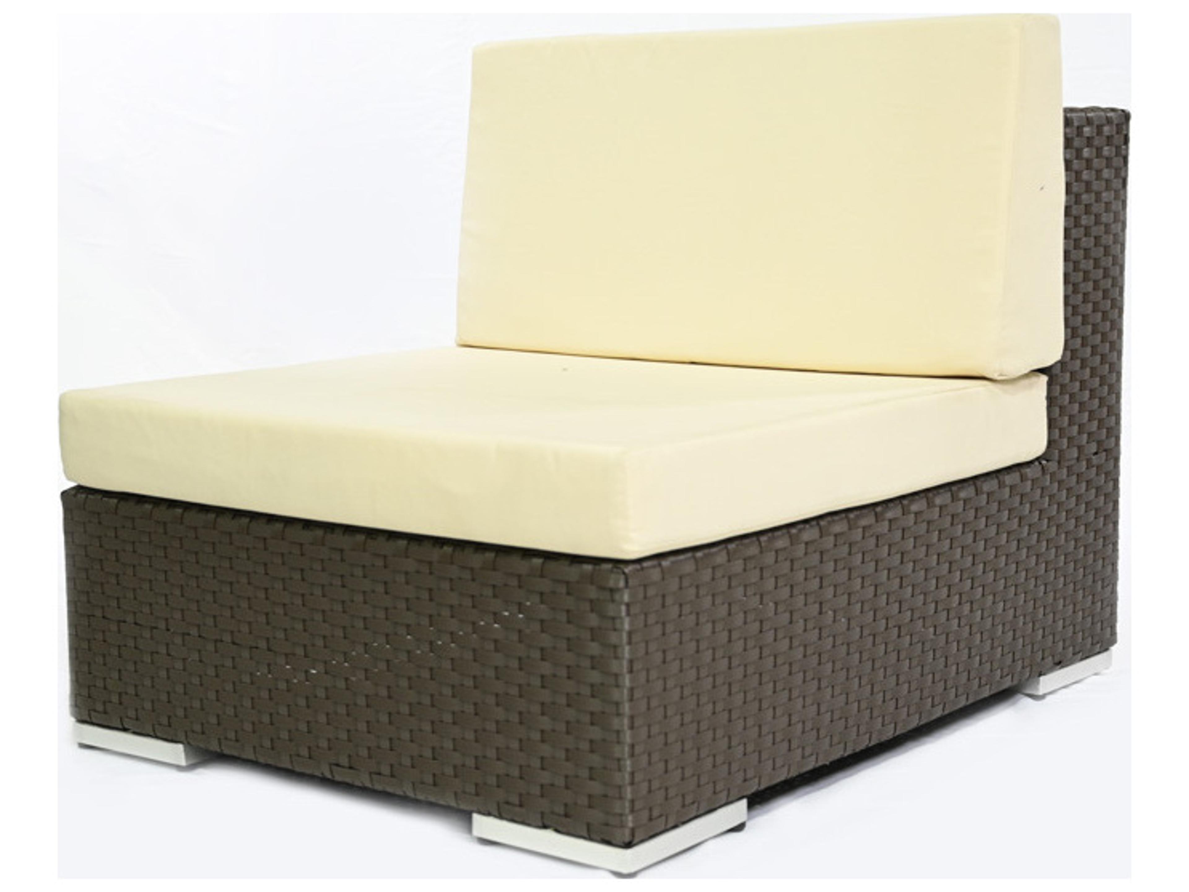 Venice Cushion Wicker Brown Sectional Modular Lounge Chair