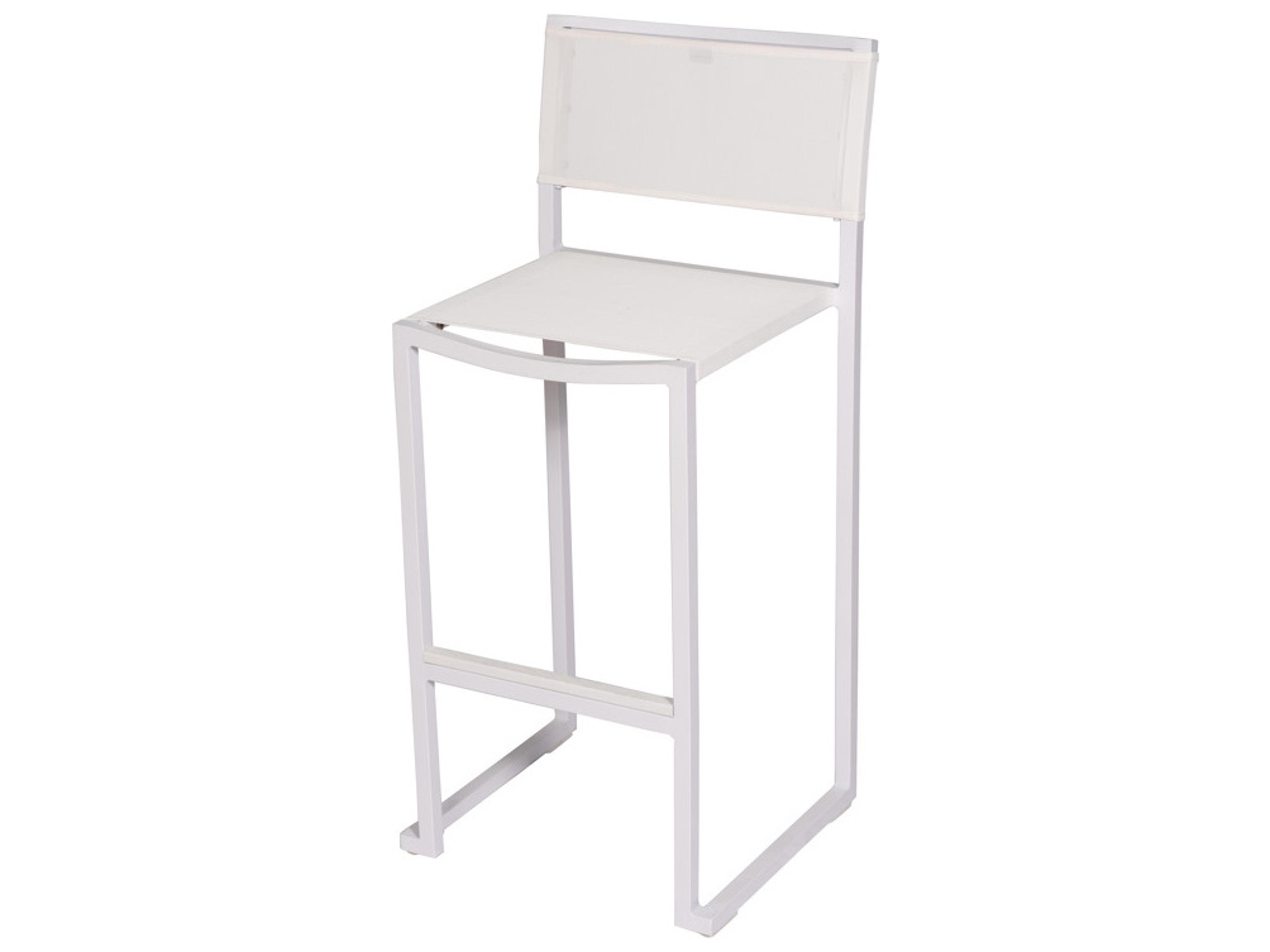 Schnupp Patio Aruba Sling Aluminum White Bar Stool