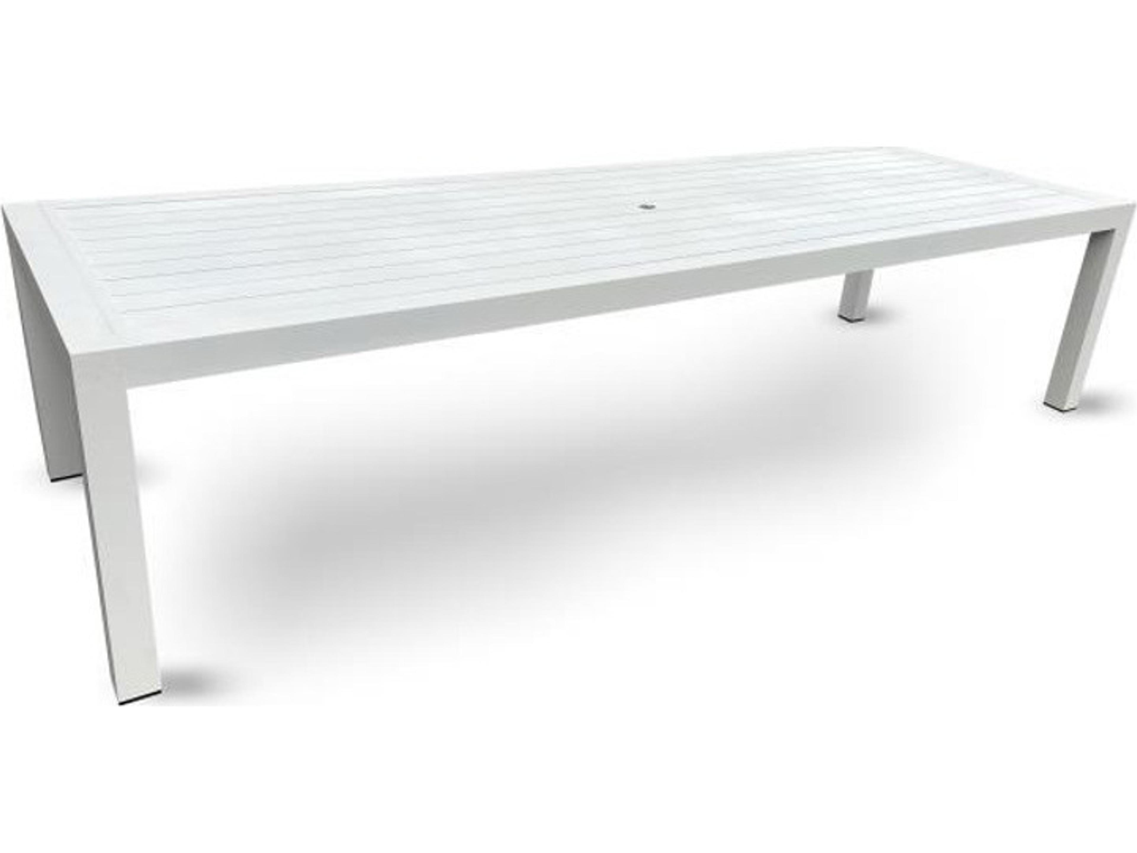 Schnupp Patio Aruba Aluminum White Rectangular Dining Table