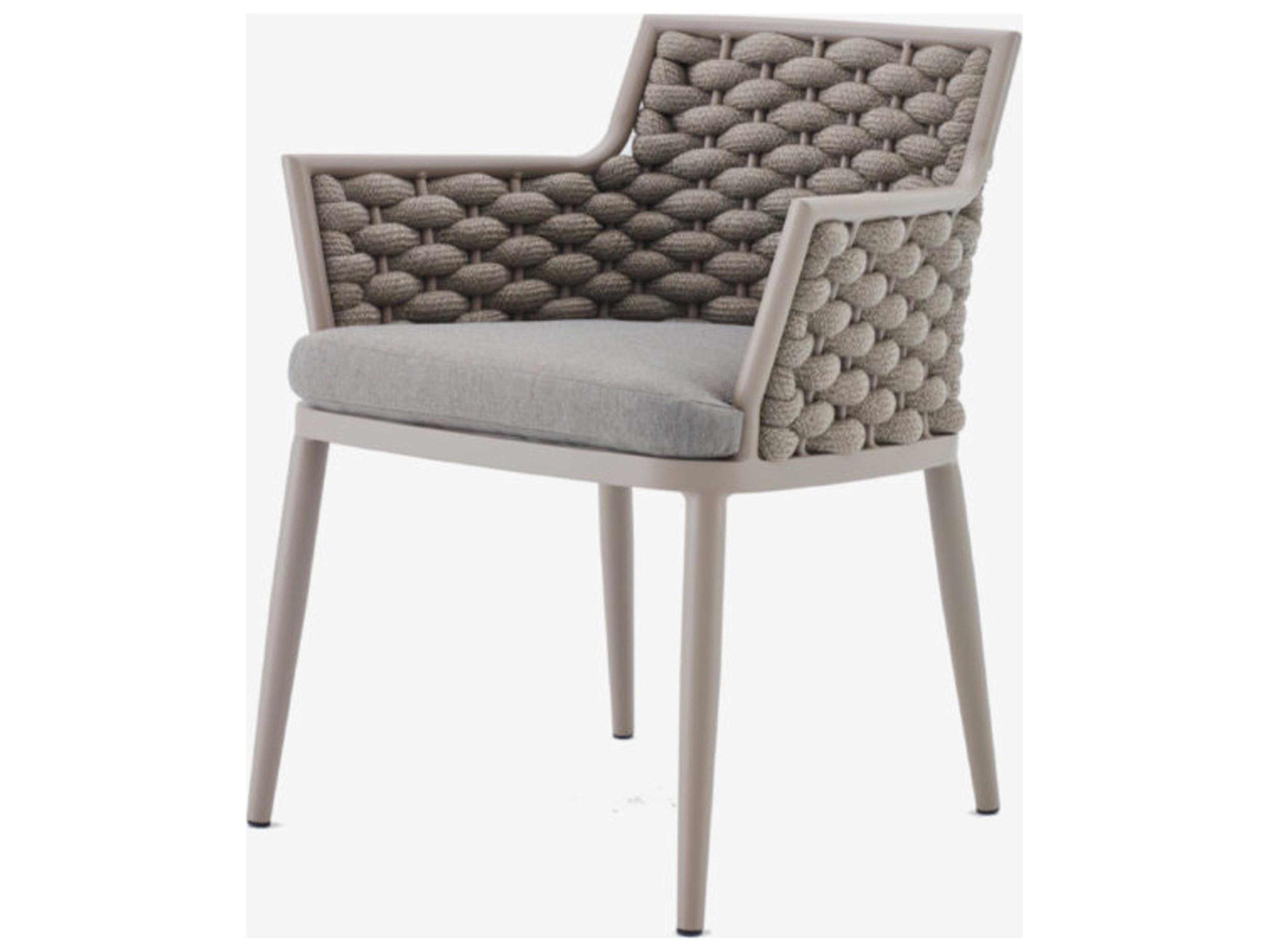 Palma Aluminum Gray Dining Arm Chair