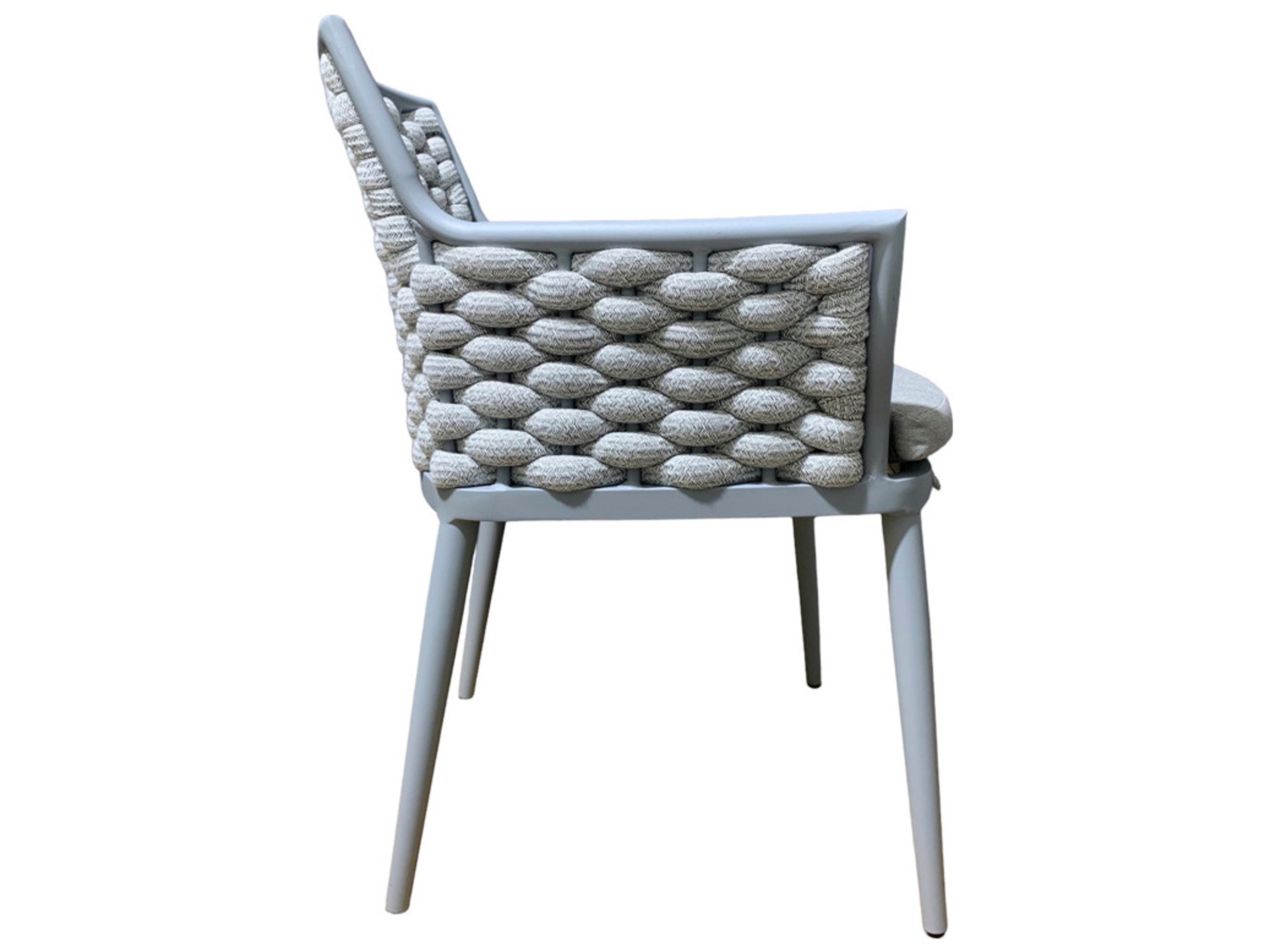 Schnupp Patio Palma Aluminum Silver Dining Arm Chair