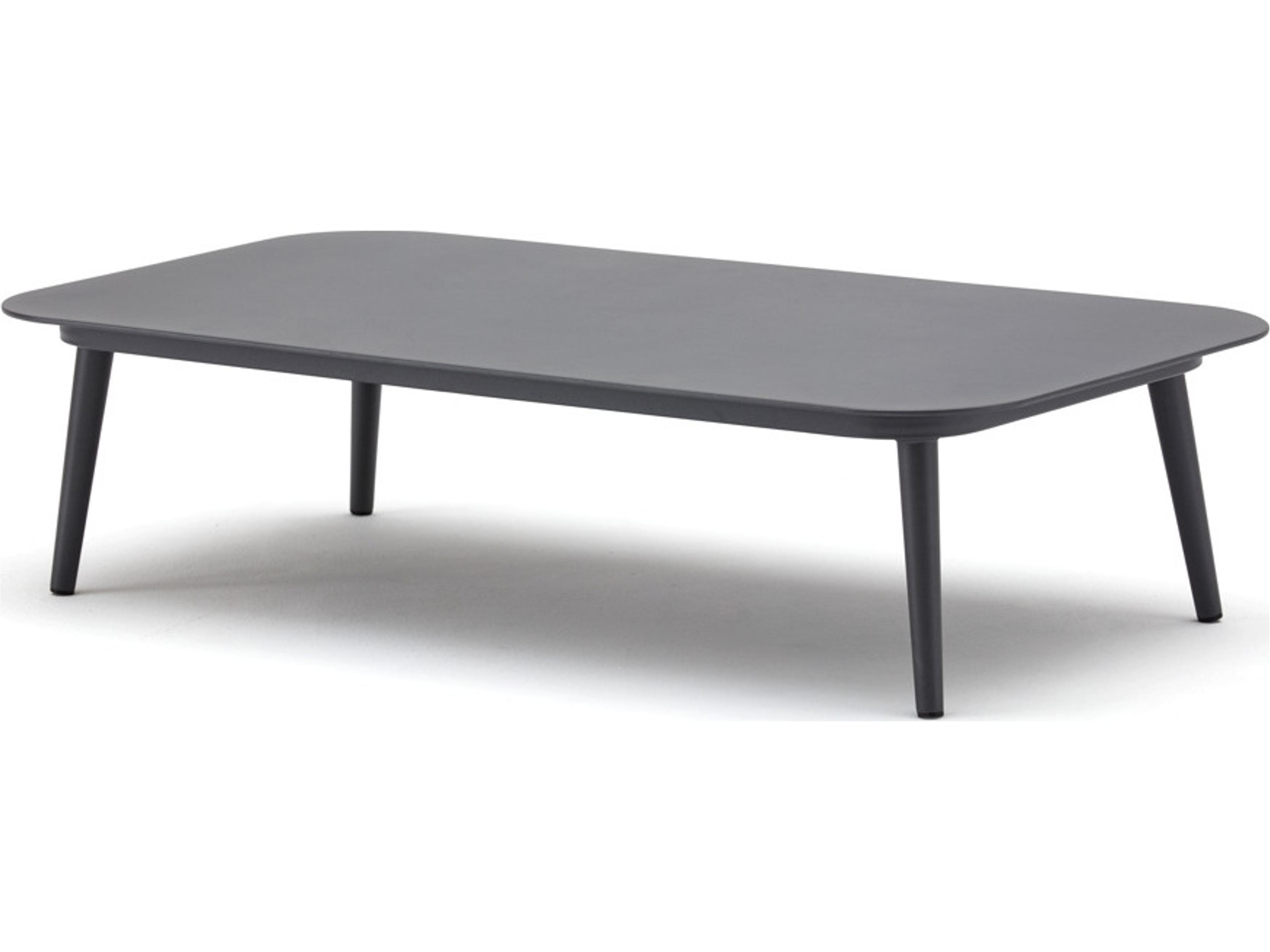 Alia Aluminum Charcoal Rectangular Coffee Table