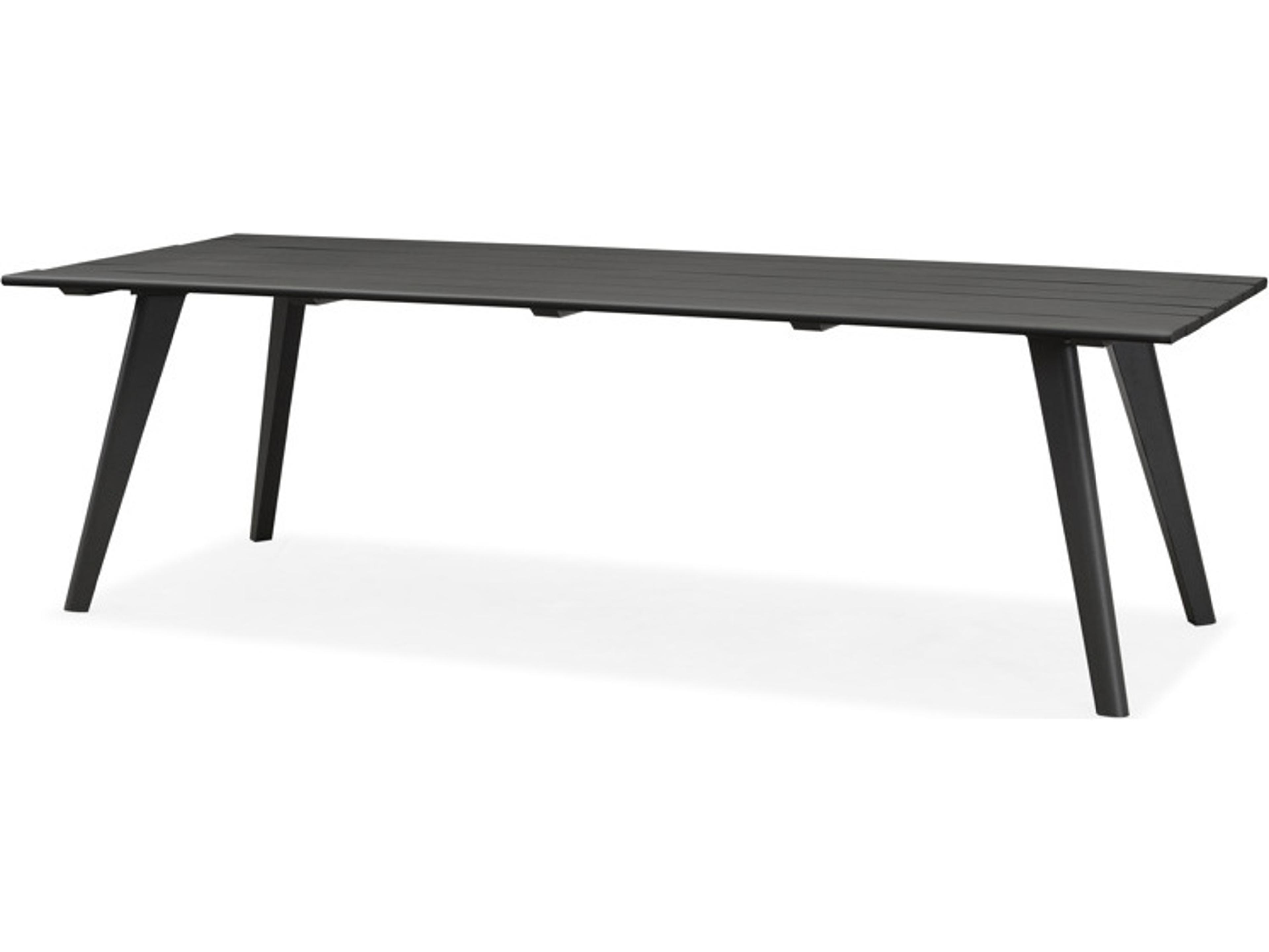 Caicos Aluminum Charcoal Rectangular Dining Table