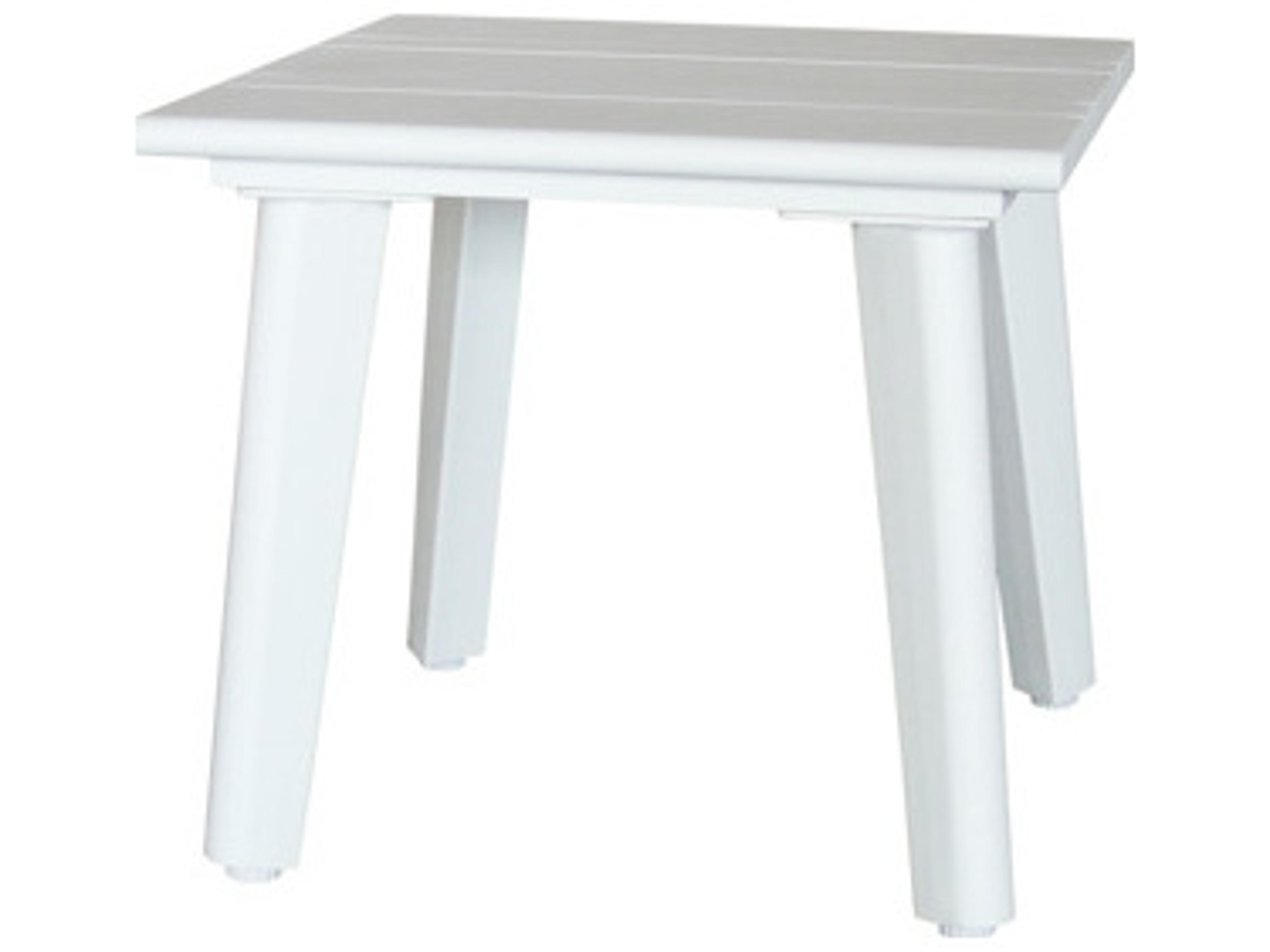 Schnupp Patio Caicos Aluminum White Side Table